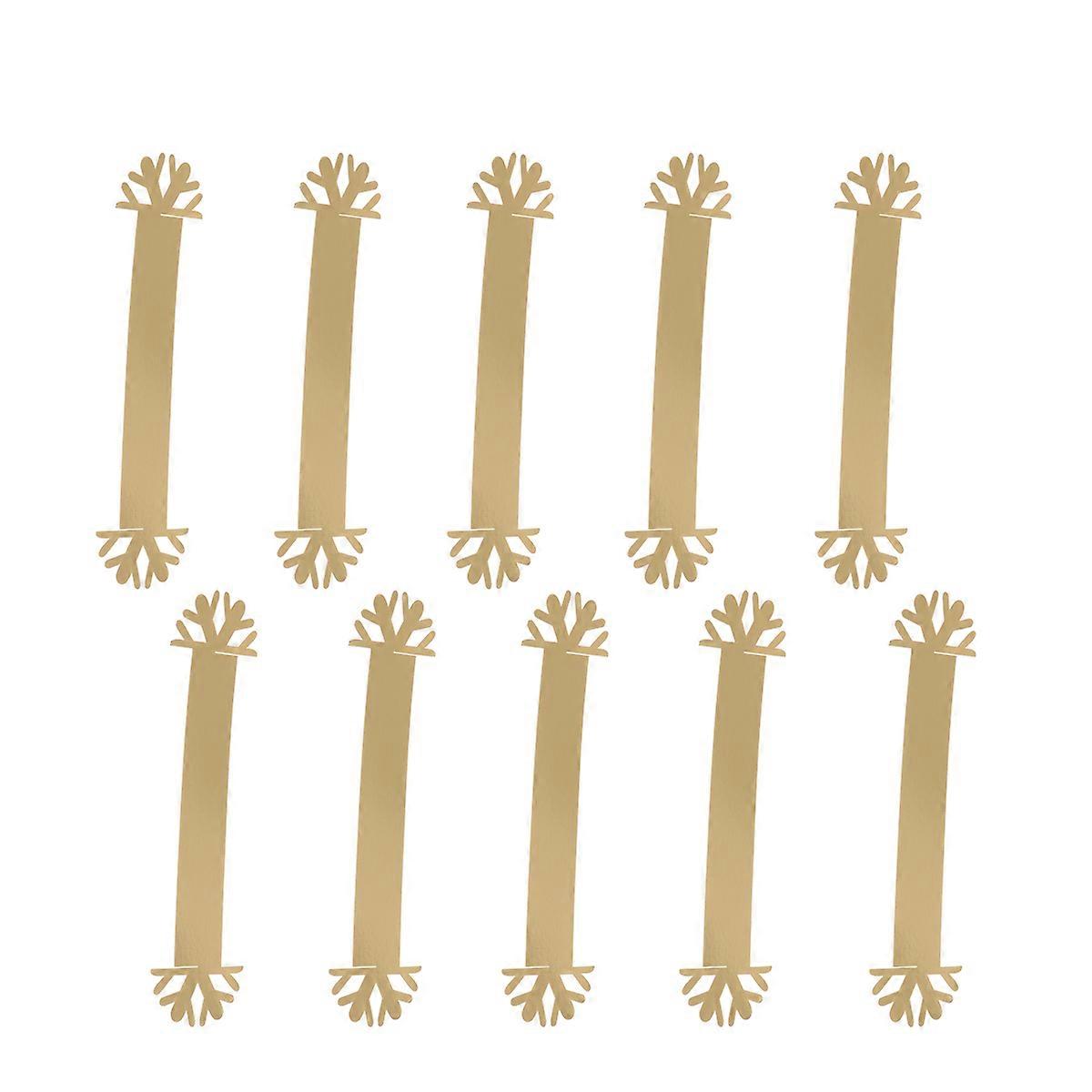 Christmas Snowflake Towel Napkin Buckle Hollow Paper Ring Serviette Buckle for Wedding Party Festival Golden 25Pcs