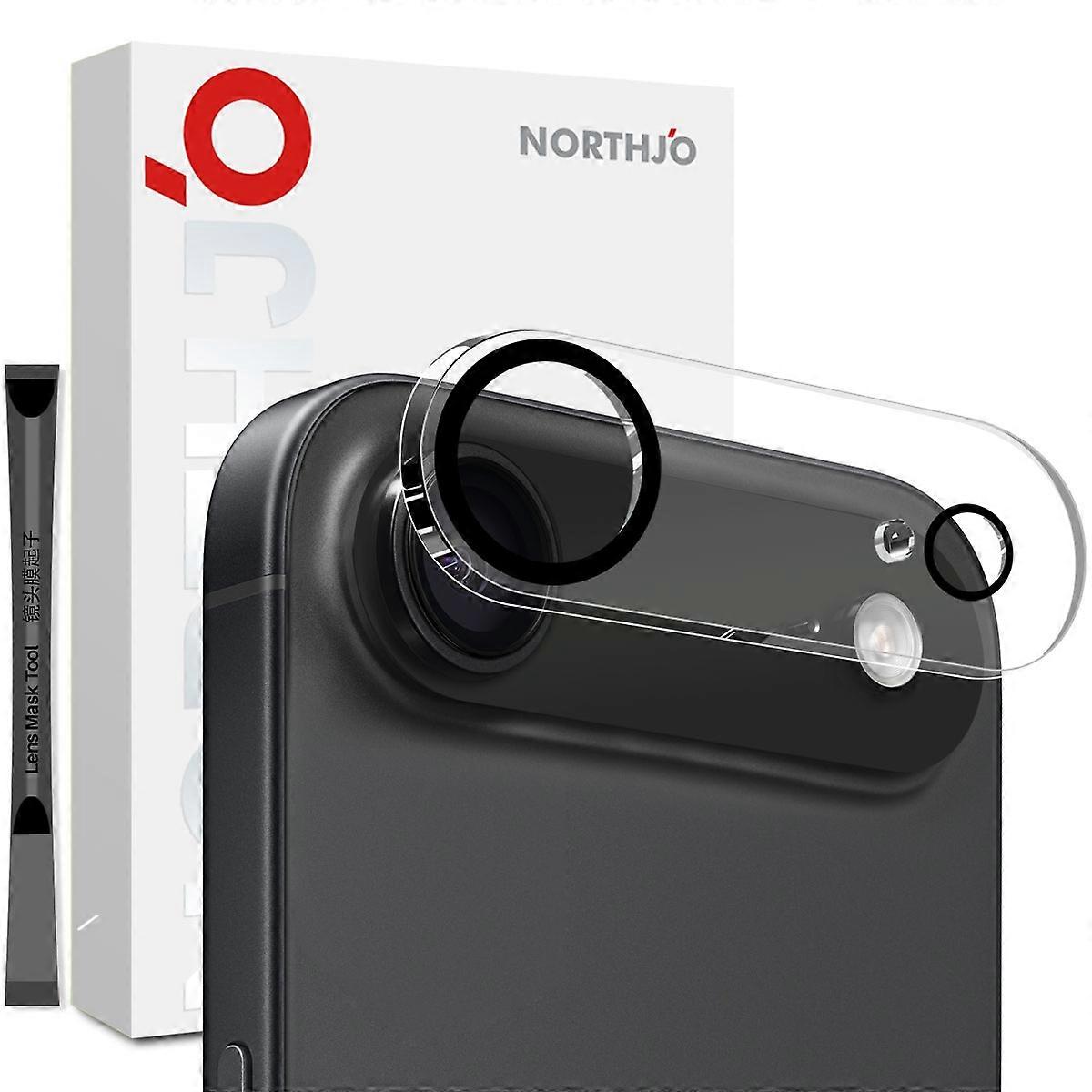 NORTHJO For iPhone 17 Air Camera Lens Protector Black Circles 3D Full Coverage Clear Tempered