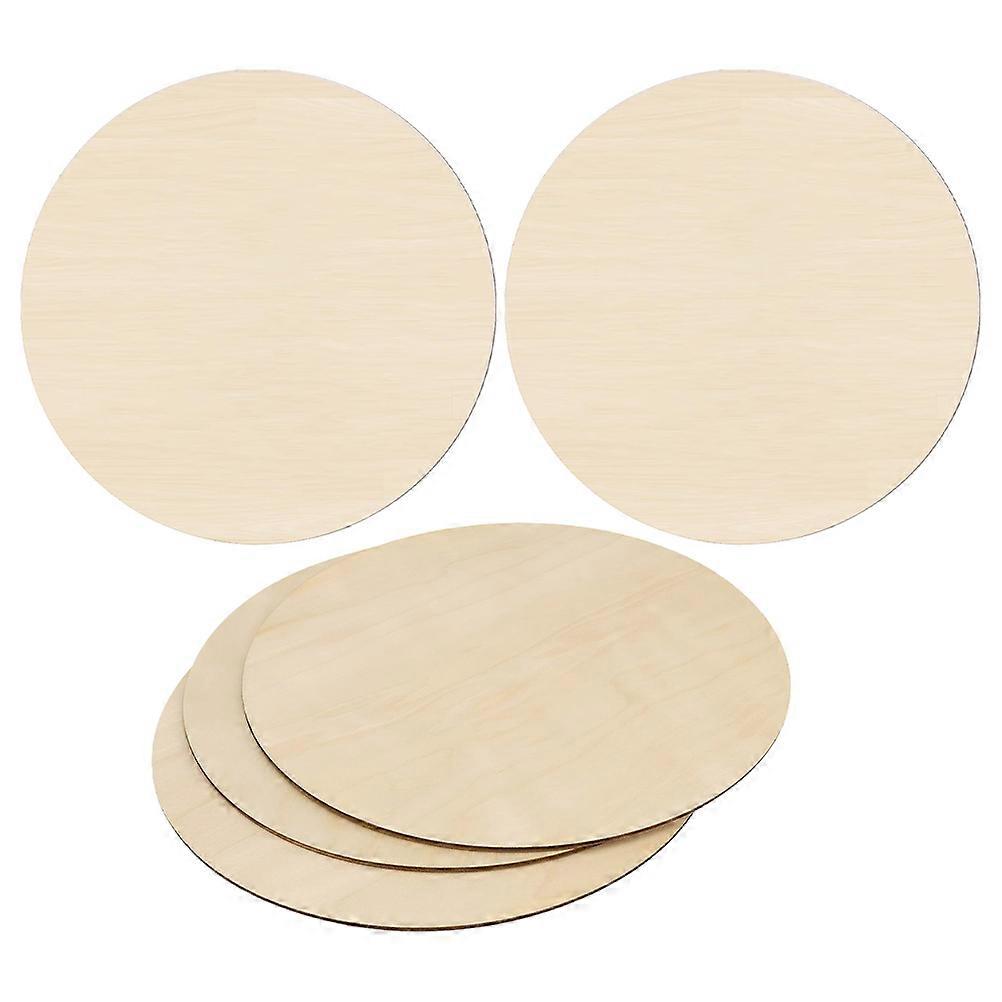 Small Wood Rounds Poplar Wood Children's Graffiti Board Decorative Use Educational Tool 5Pcs