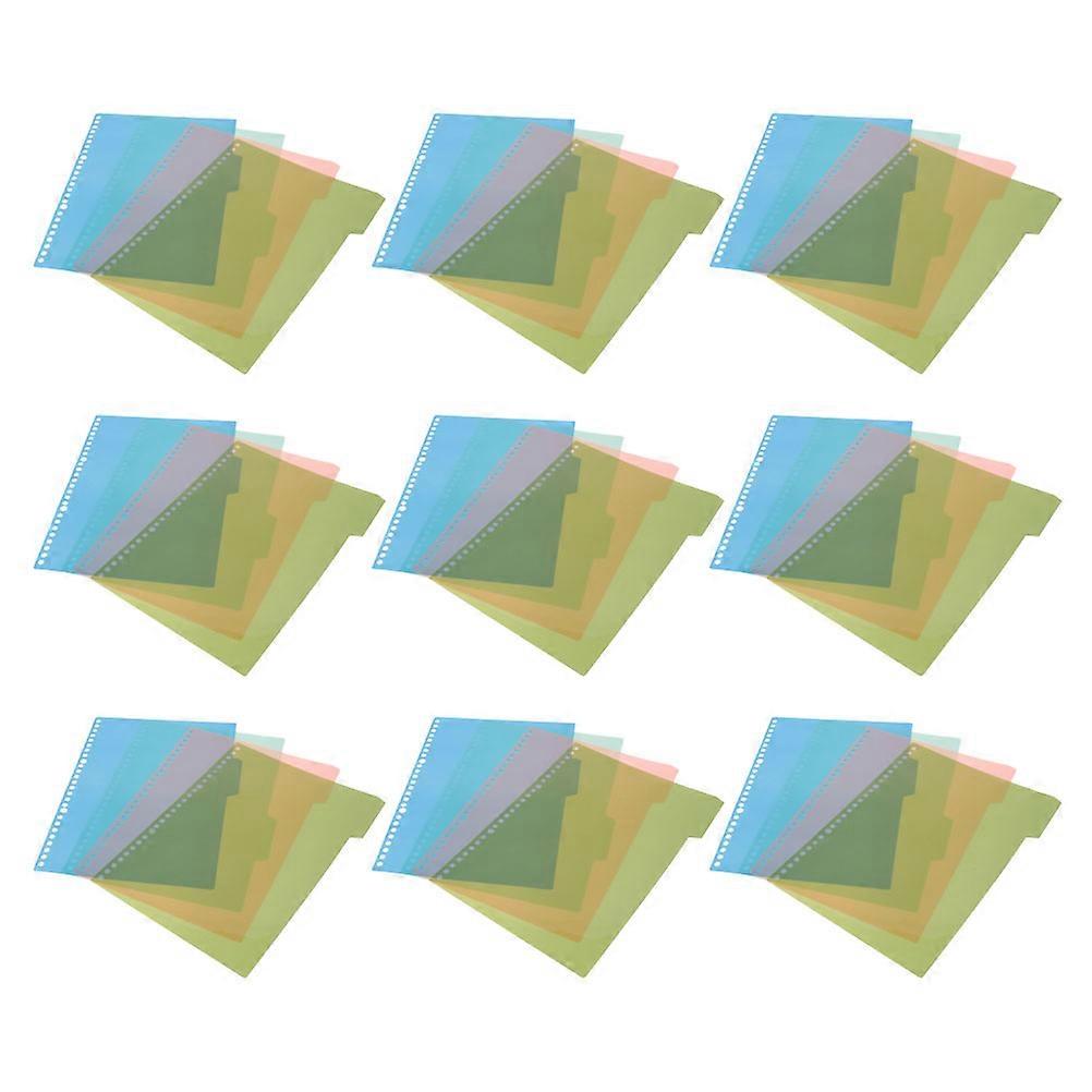 Plastic Colored Tab Dividers for Book Indexing and Separating Documents 26 Holes 44 Pieces