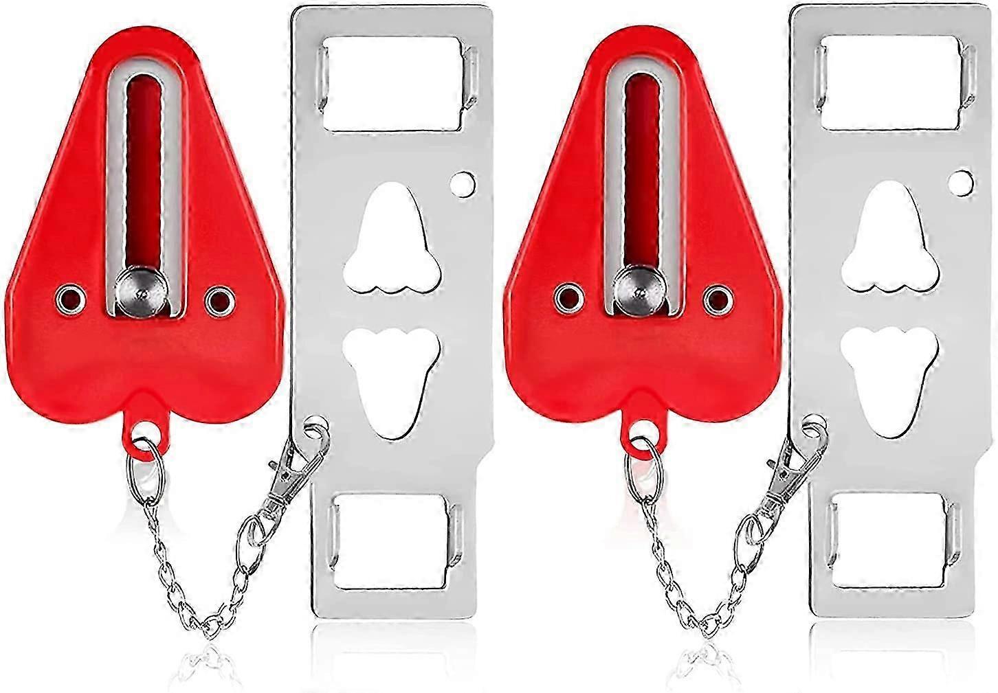 2pcs portable door locks, home door lock security, add locks for apartment security