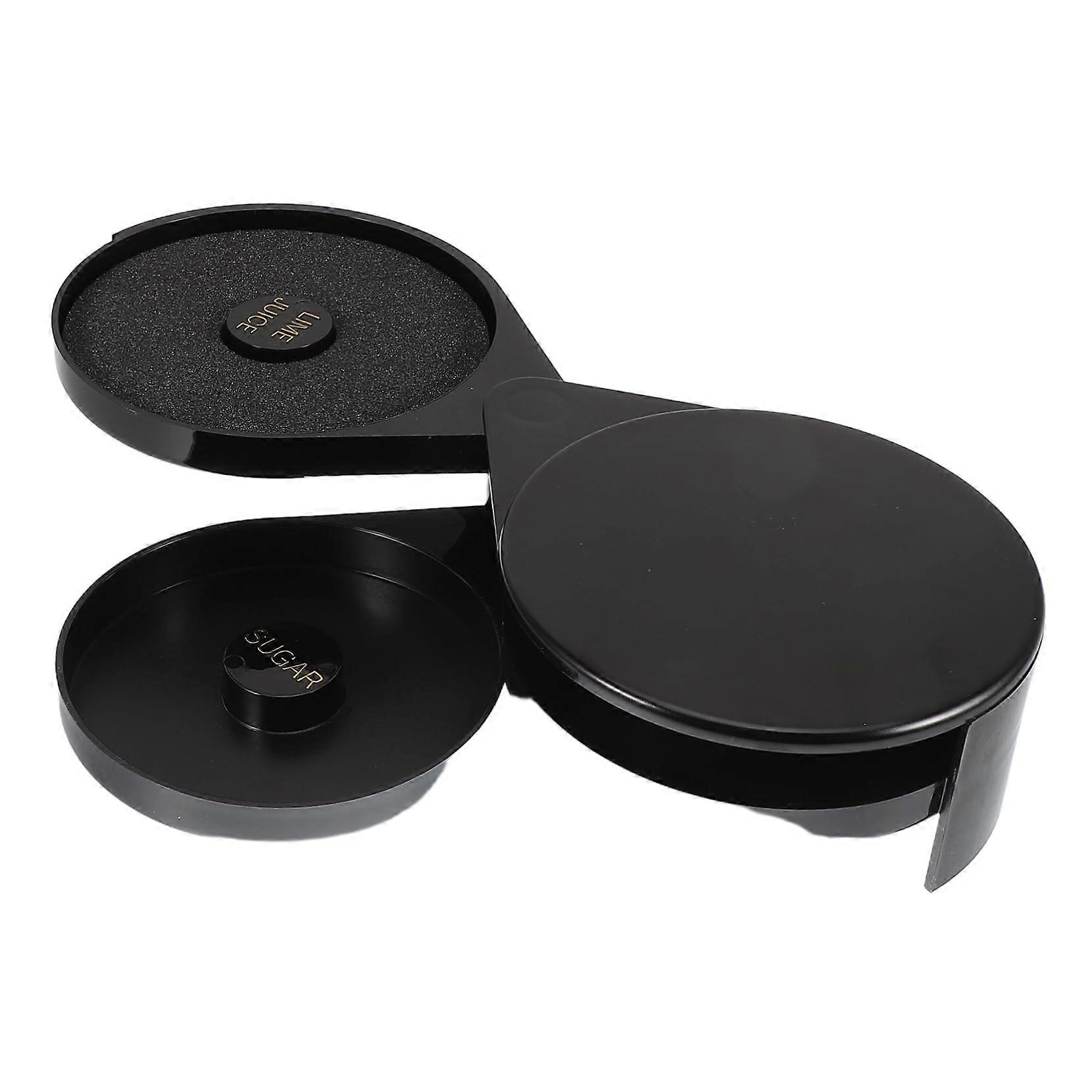 Three-Tiered Storage Box With Lid, Plastic Cocktail And Salad Organizer, Stackable 3-Compartment Container