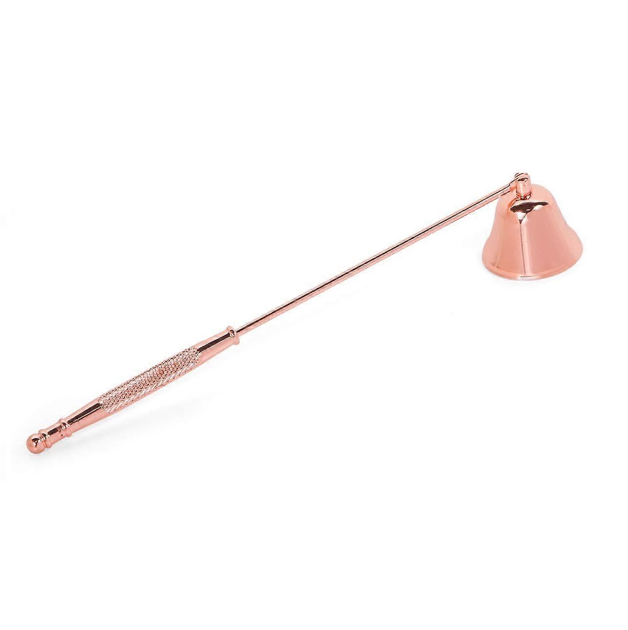 Candle Snuffer Long Handle Wick Extinguisher Polished Rose Gold Candle Accessory for Safe Flame Control