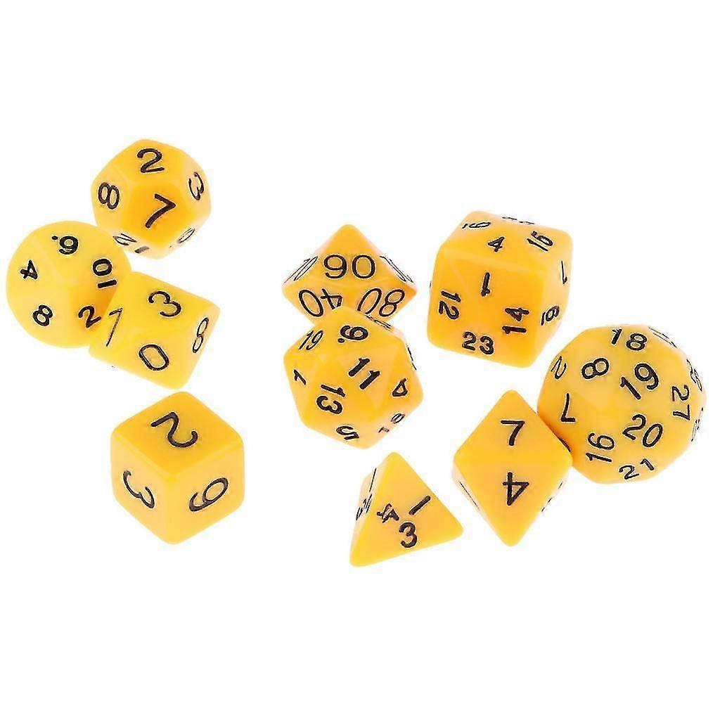 Multi-sided Dice D&D Dice Game Polyhedral Dice D4-D30 for Table Game yellow