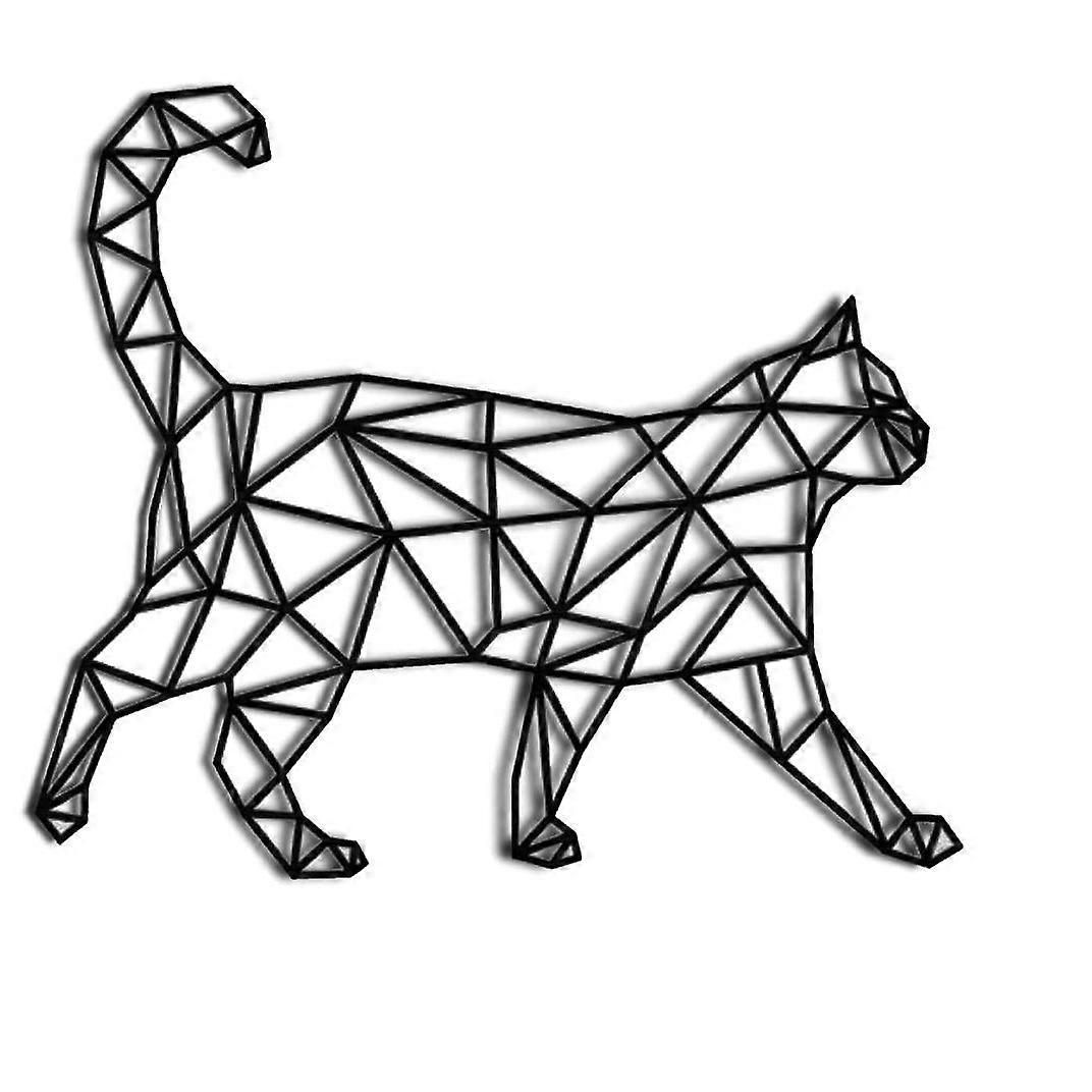 Wall Sculpture Decoration (40x30cm, Walking Cat)