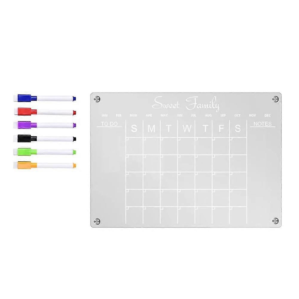 Planner, Weekly, Transparent, Magnetic calendar board, Weekly planner, Notepad, Magnetic refrigerator sticker, SWeek,, Easy tallation