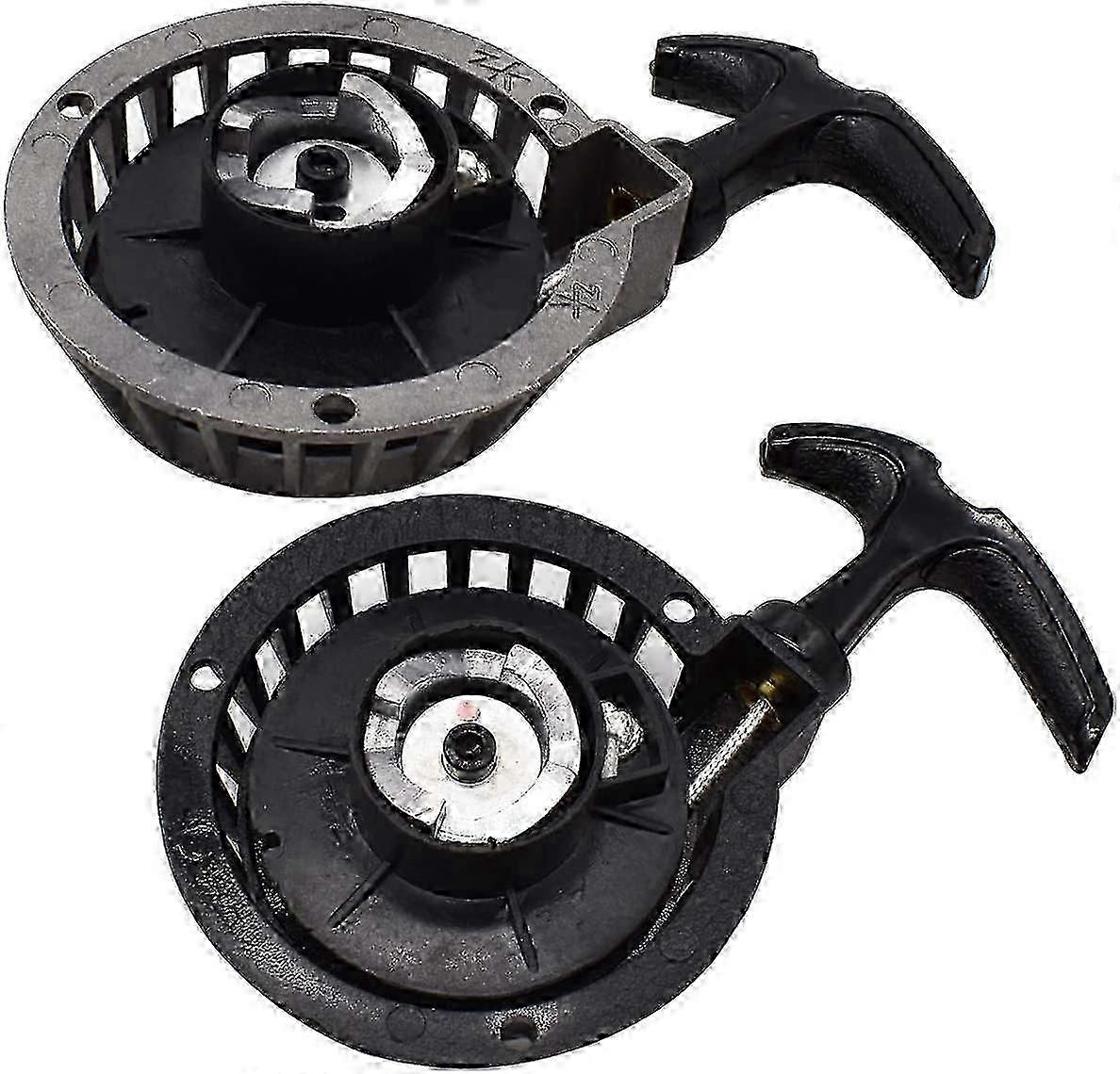 Easy Pull Starter,Tianer 2 Pieces Mini Alloy Pull Starter Recoil Starter Pull Start Recoil Starter Easy Pull for 2 Stroke 49CC Pocket Bike Minimoto AT