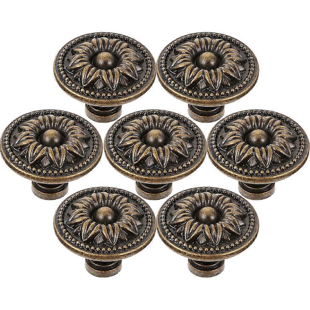 مقابض خزانة ومقابض عتيق جولة مقبض خزانة الملابس مقابض الأجهزة غرفة المعيشة 3.5X3.5 سم 8 قطع