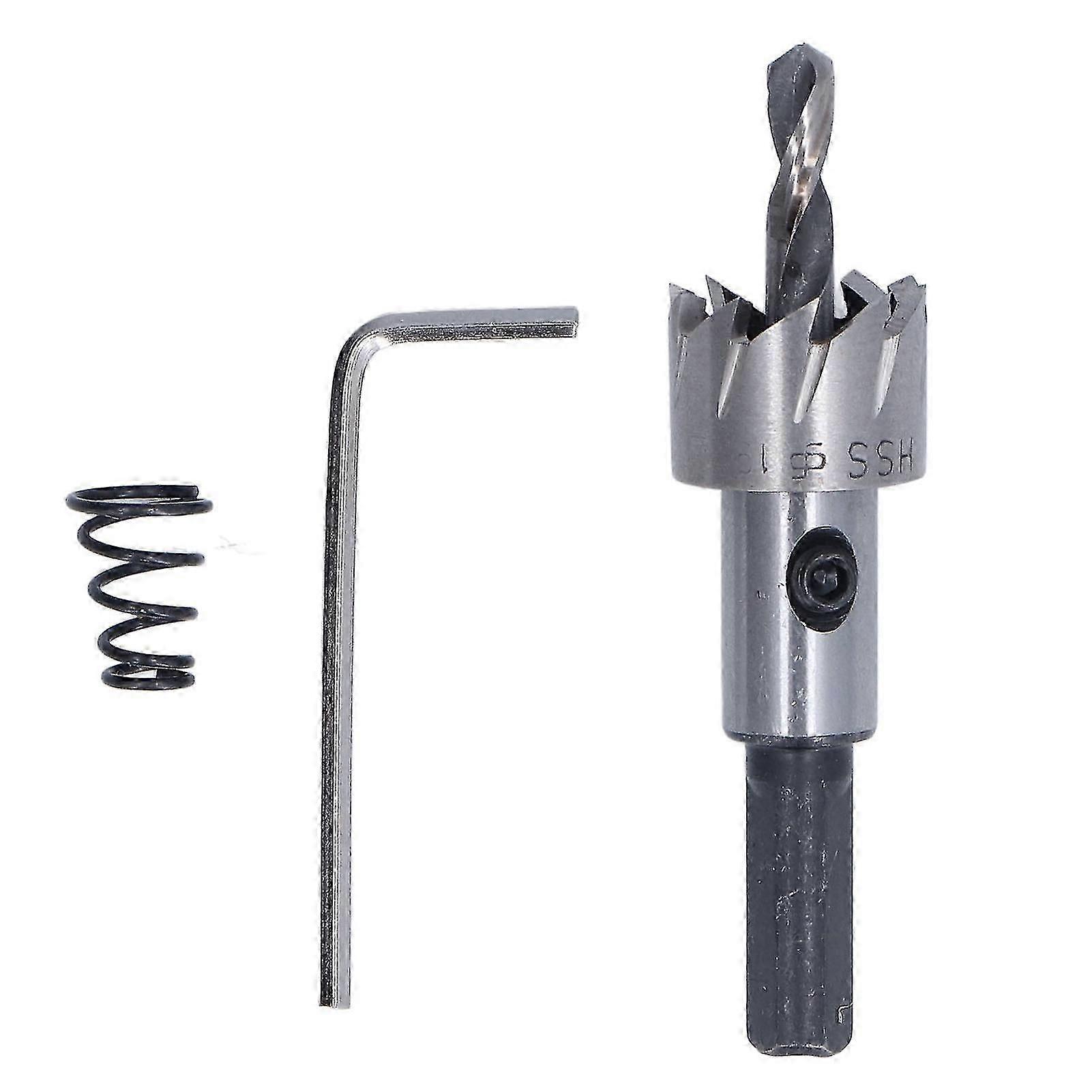 19mm High Speed Steel Hole Opener With 3 Flutes Reaming And Drilling Saw Bits - Includes Hex Wrench