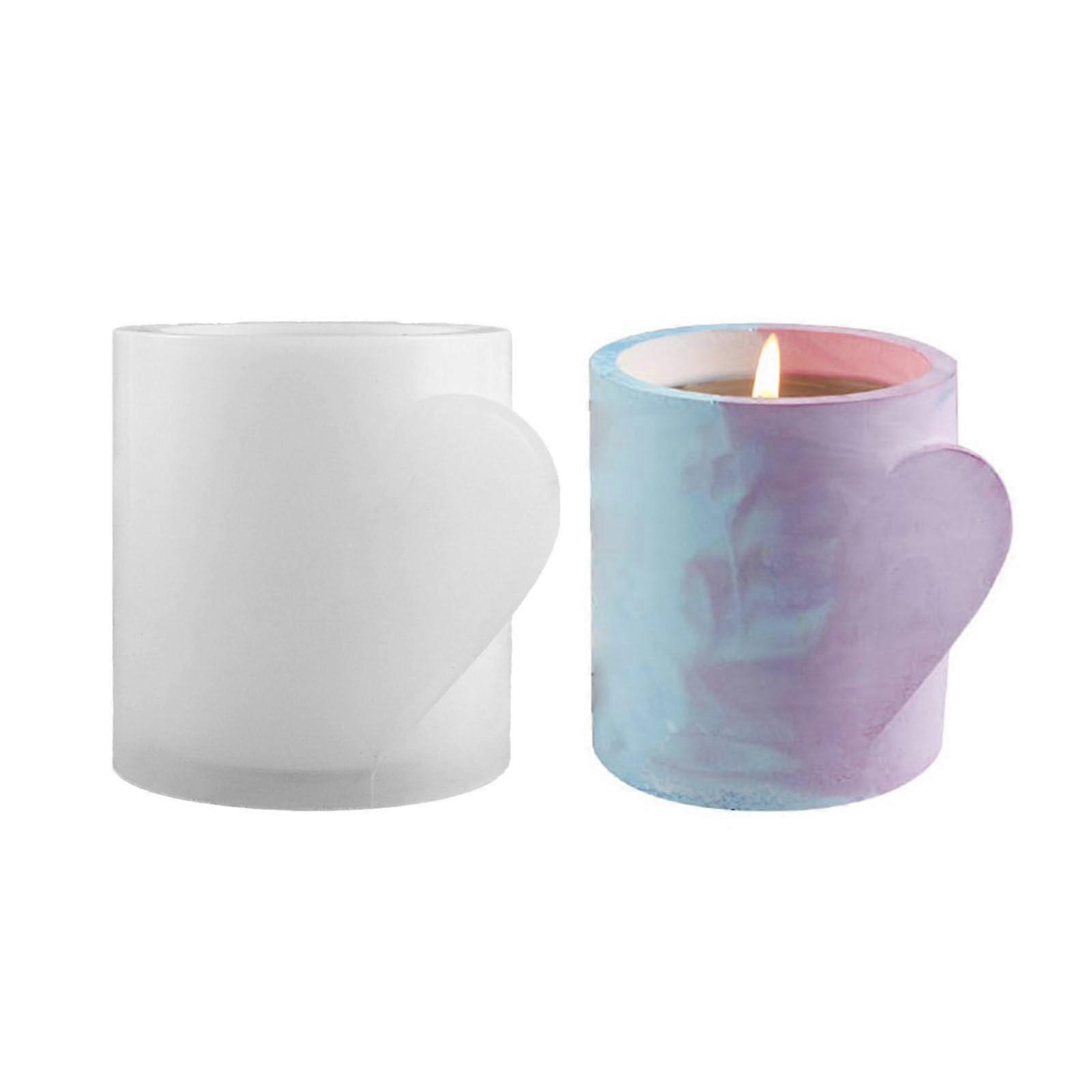 Cylinder and Heart-Shaped Silicone Molds for Resin Crafting - Durable, Flexible, 3D Design for Concrete and Epoxy Use
