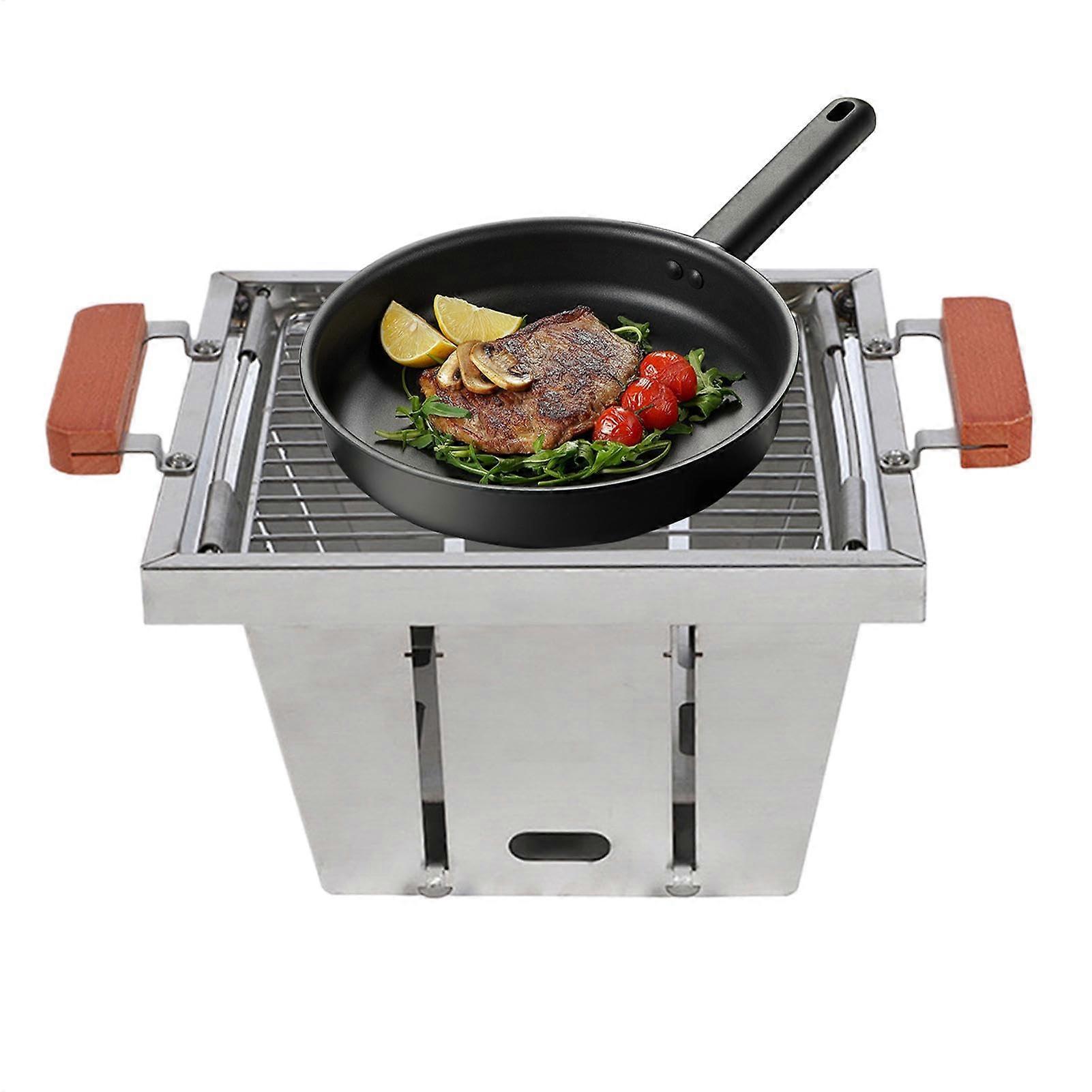 BBQ Grill Oven, Portable Camping Stove, Foldable Hiking Grill Burner, Outdoor Burning Oven