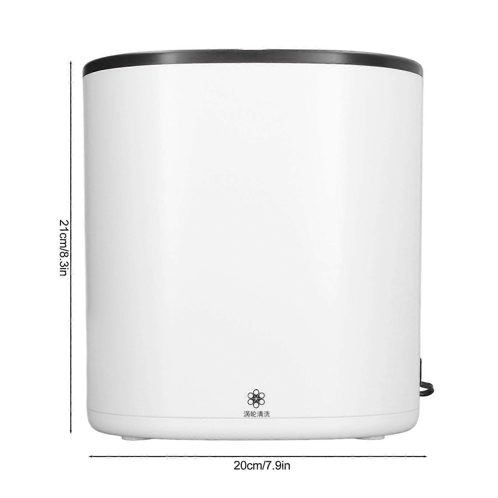 Mini machine à laver portable 4,5 L petite turbine laveuse à linge avec panier de vidange pour appartement de voyage RV blanc