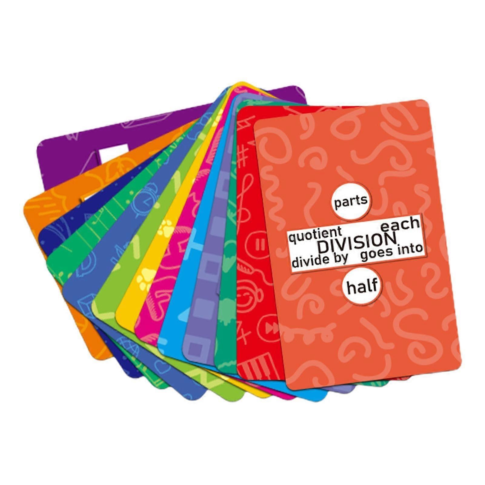 Board Game Multiplication Cards Set | Educational Multiplication Table Facts | Durable Learning Resource for Kids