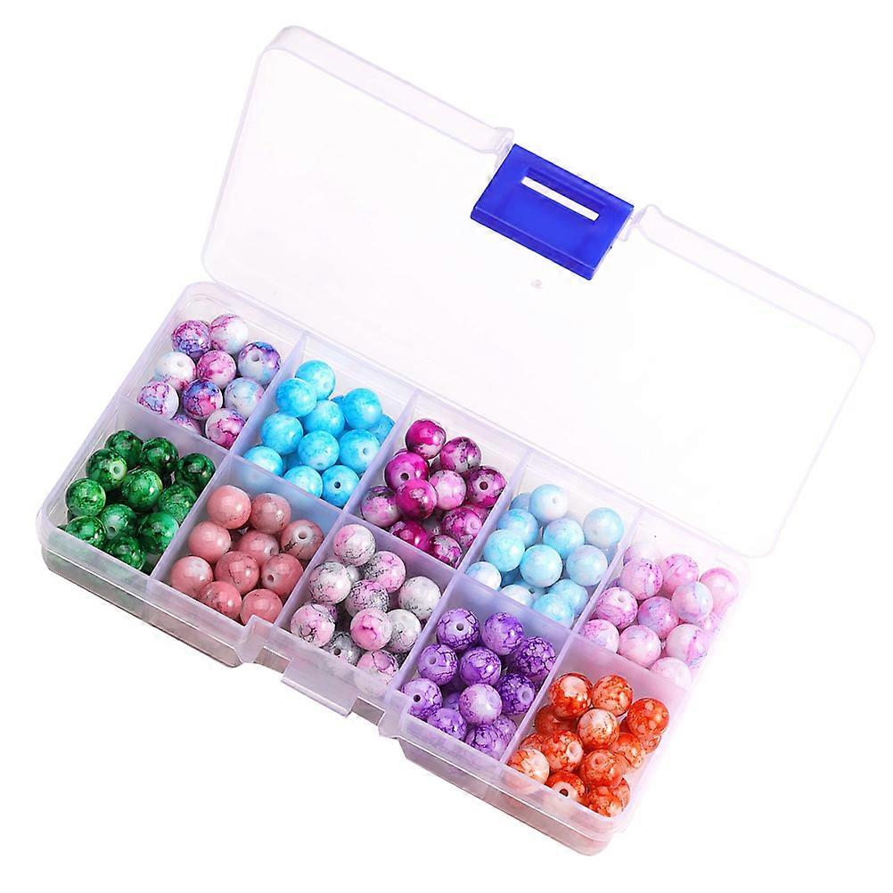 Glass Petal Beads for Jewelry Making Round Floral Beads Assorted Color 0.8cm Simple Design Crafting 200PCS