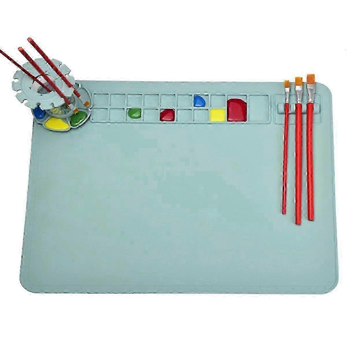 Washable Silicone Craft Painting Mat DIY Silicone Painting Scrubbable Pigment Palette