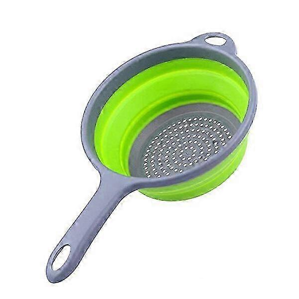 Collapsible Silicone Colander for Washing Fruits and Vegetables with Handle Kitchen Tools