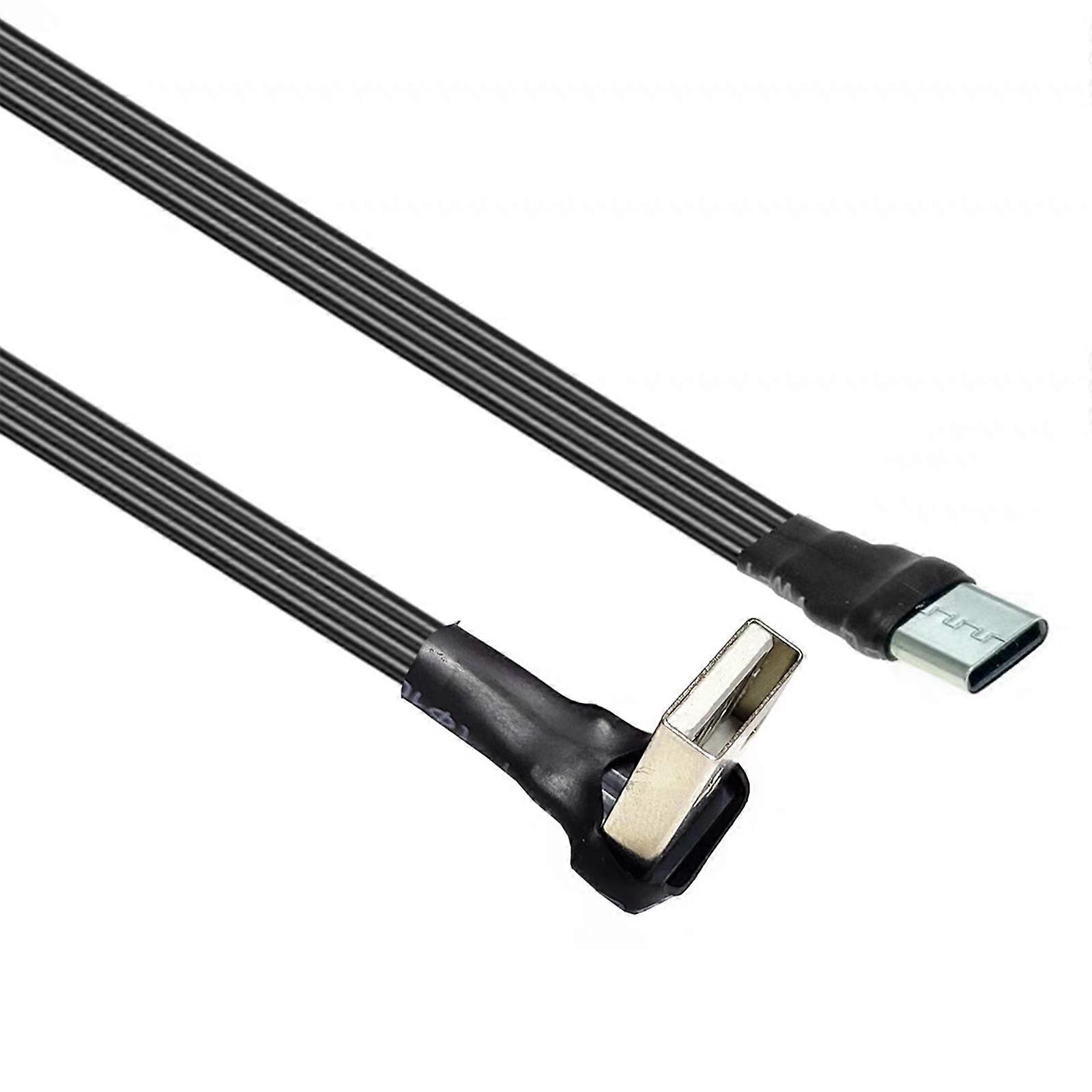 Multiple Directional USB To Type C Female Charges Wire Speed Data Sync Cable for Cameras Tablets Memory Card Readers Multicolor