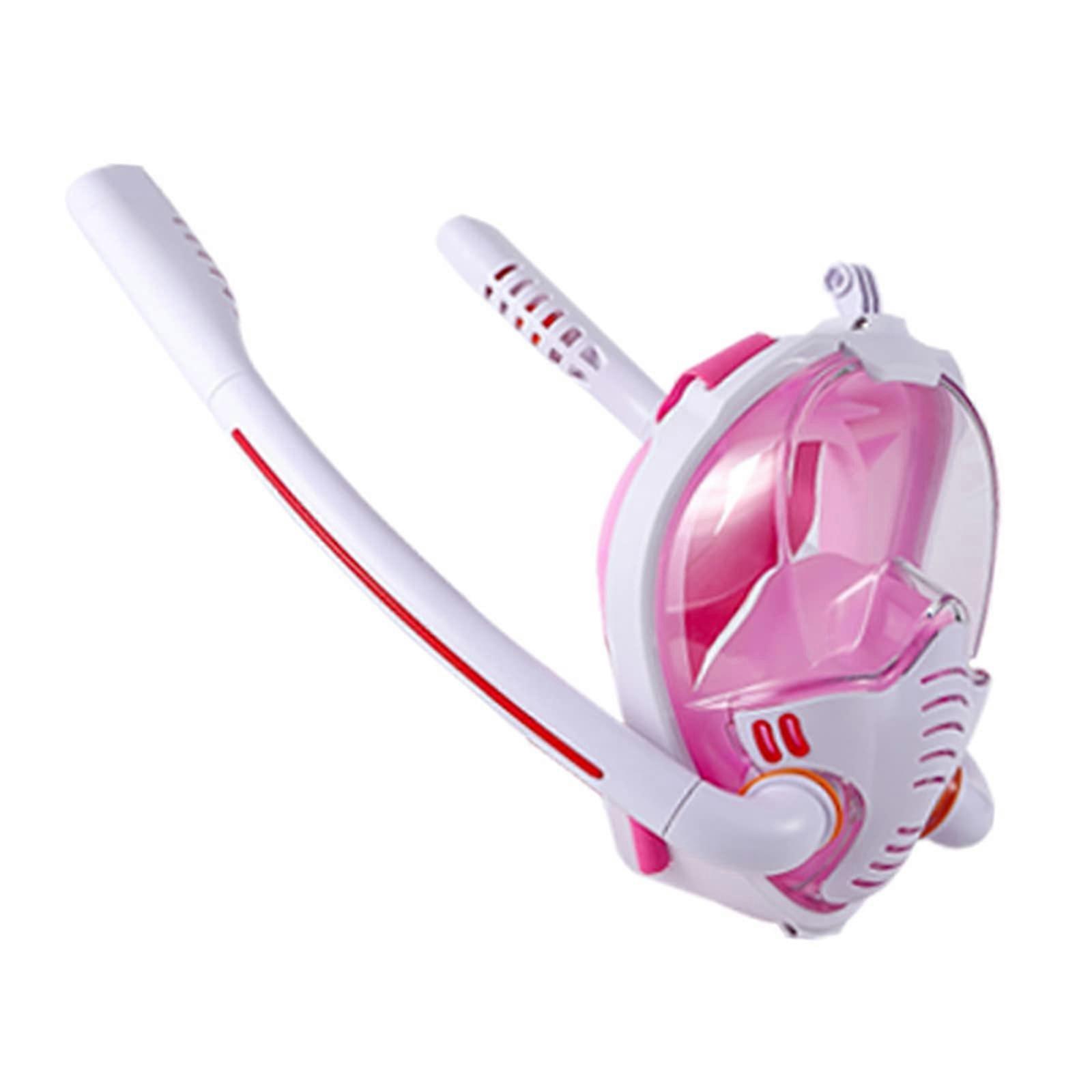 Snorkeling Gear Full Face Snorkel Mask Anti-Fog Set with Camera Mount for Men and Women, Adjustable Strap, UV Protection