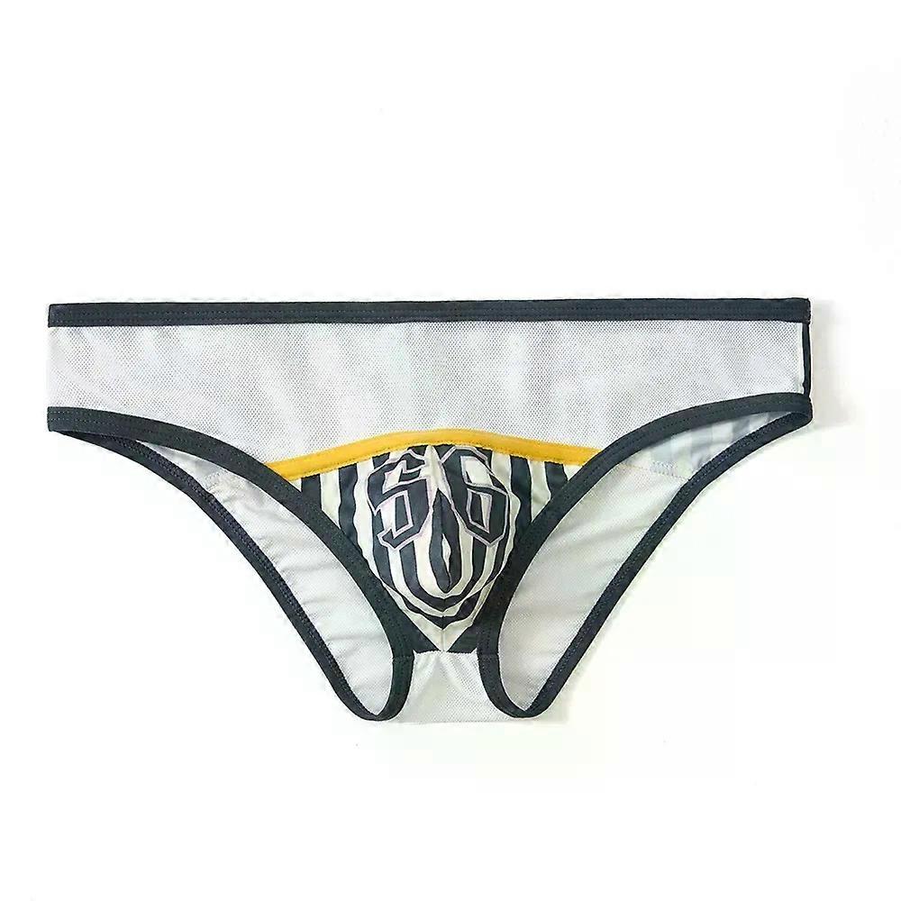 Men's Sexy Brief Underwear Ice Silk Elastic Comfort Quick Drying Cool Feel Sports Shorts Gay Low Waist U Convex Pouch Underpants