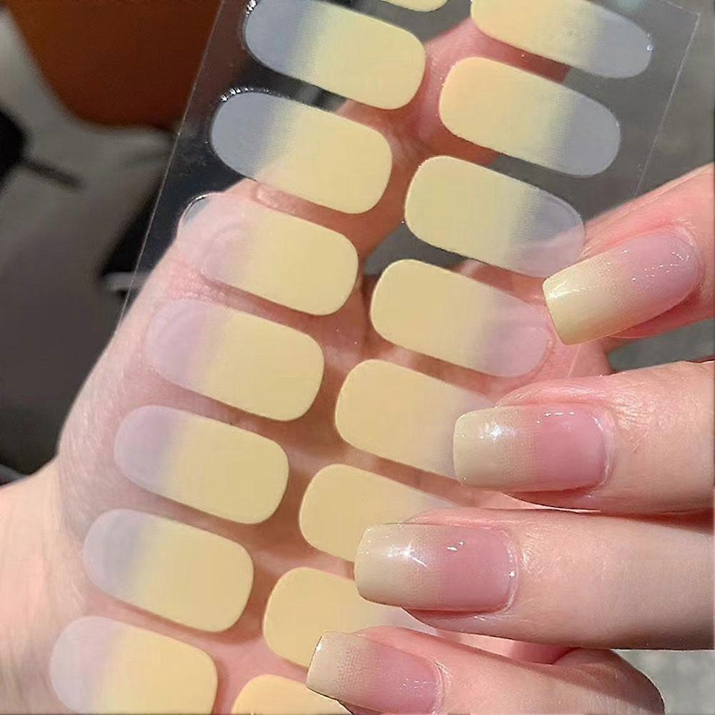 9 Gradient Colors Nail Patches, Easy Application, Waterproof for Spring/Summer