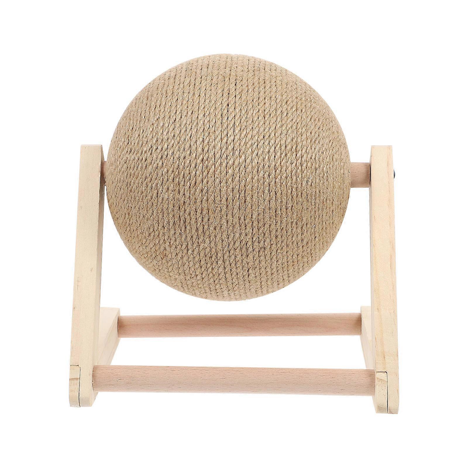 Cat Scratch-Ball Toy Cat Comforting Toy for Pet Khaki Sisal Material