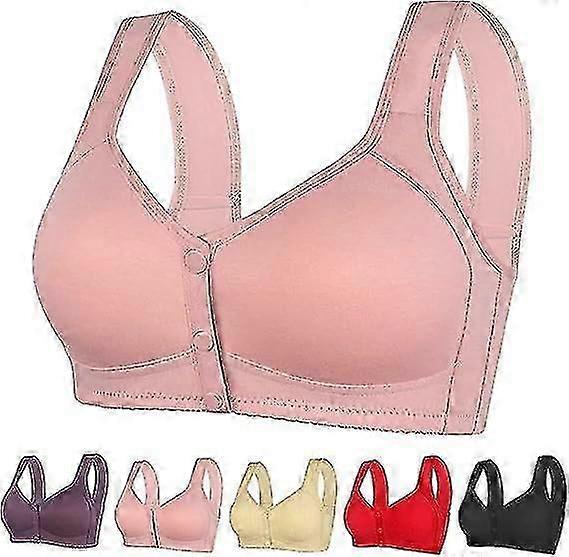 Daisy Bra Front Closure, Women's Daisy Bra, Front Snaps Button Bras No Underwire Push Up High Support Sports Push Up Bra