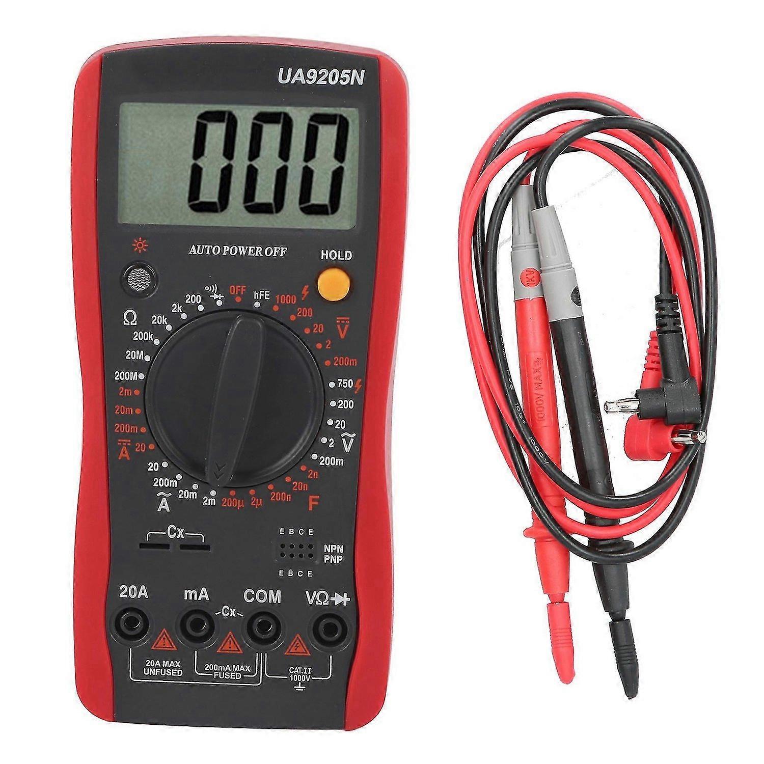 UA9205N LCD Digital Multimeter AC DC Voltmeter Current Capacitance Resistance Tester Meter