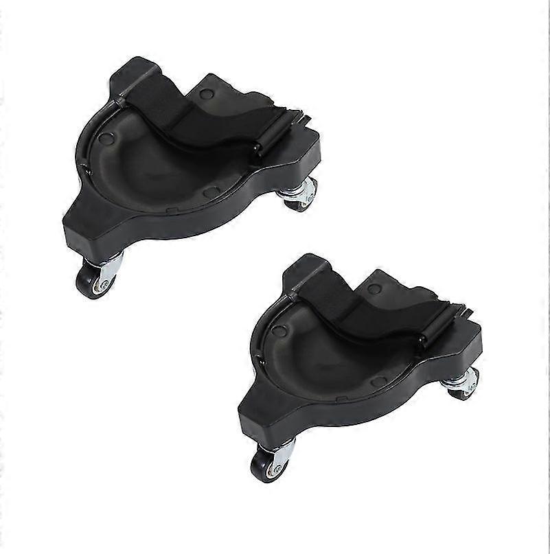 (2 pieces)Rolling Knee Pads, Flexible Knee Pads with Casters for Garden, Construction Site(BLACK)
