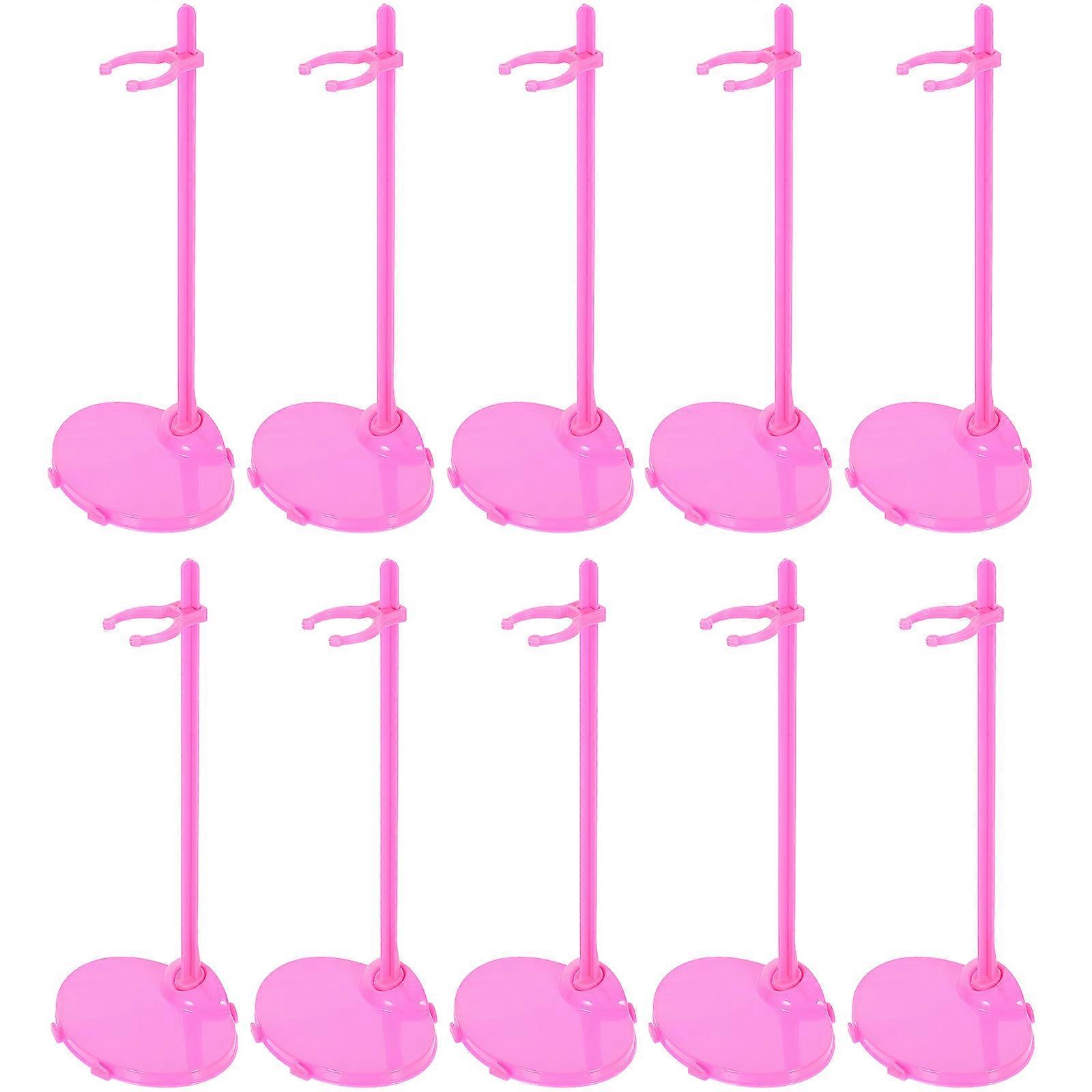 12pcs Doll Support Stands with Wide Base Plastic Display Racks for Doll Figures, Secure Display, Random Color