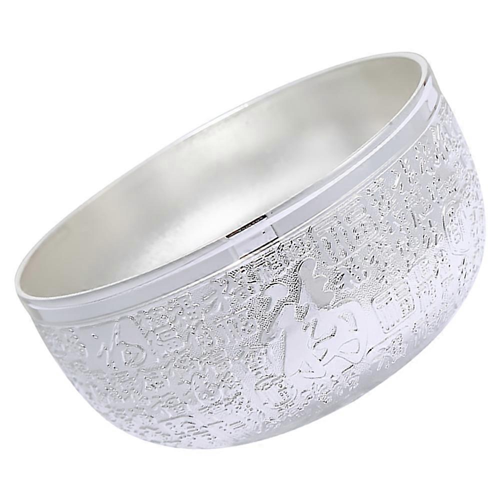 Silver Dining Bowl Multi-Function Carved Bowl for Home Use