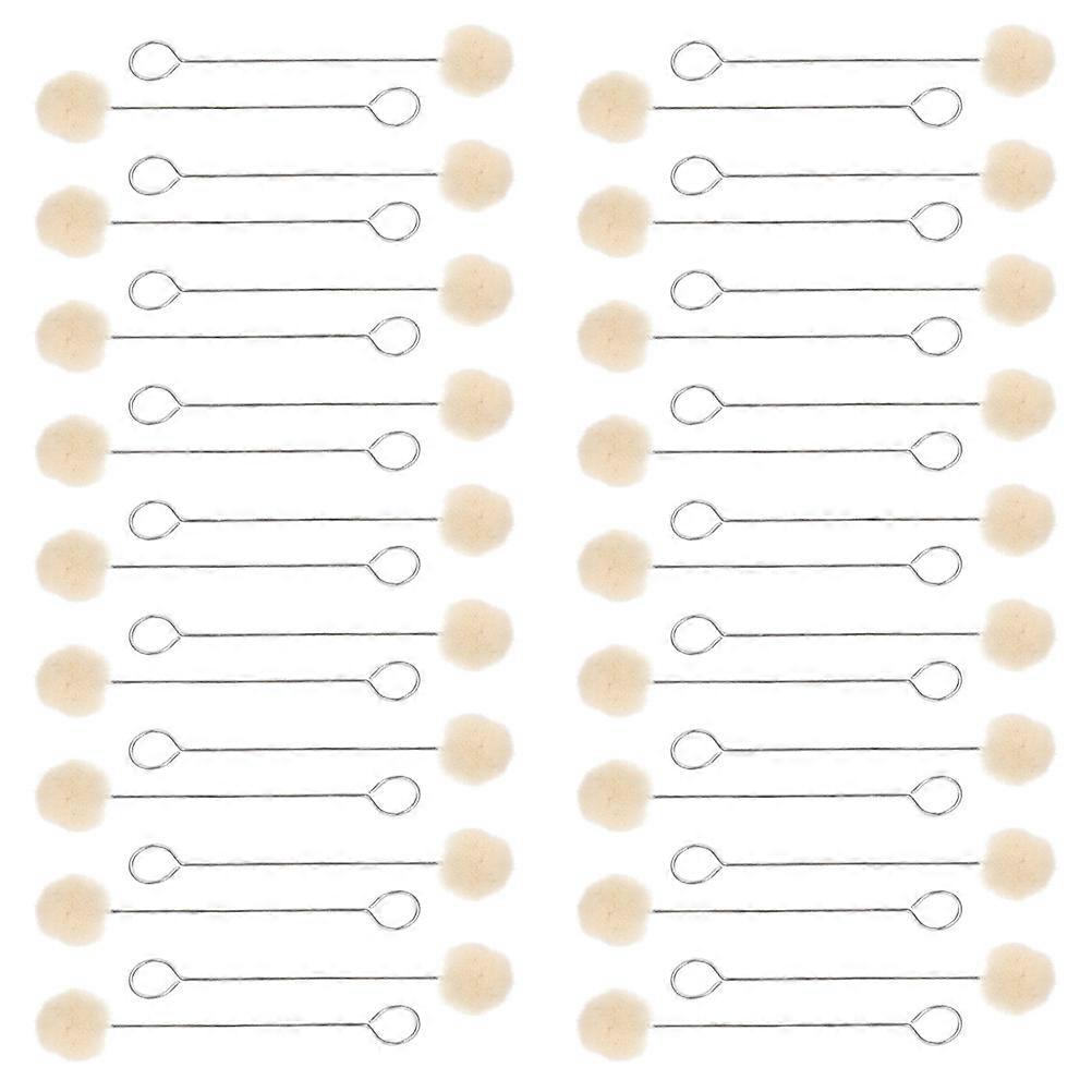 Leather Dyeing Brushes Gluing Tool Round Shape For Artists And Craftsmen 40Pcs