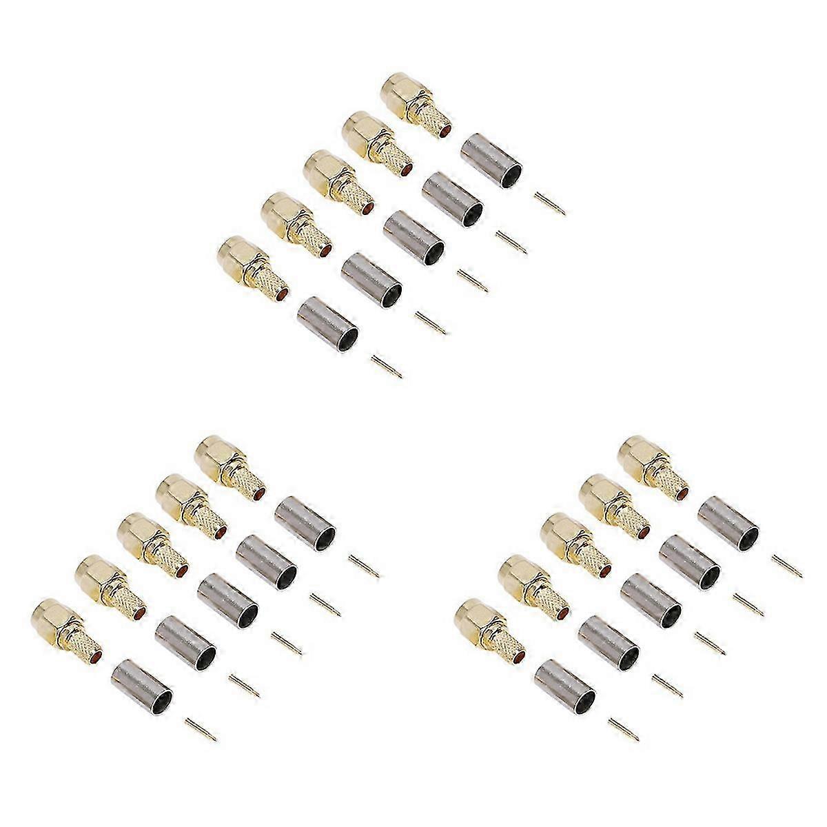 100Pcs Sma Male Plug Straight Crimp For Rg58 Connector Adapter