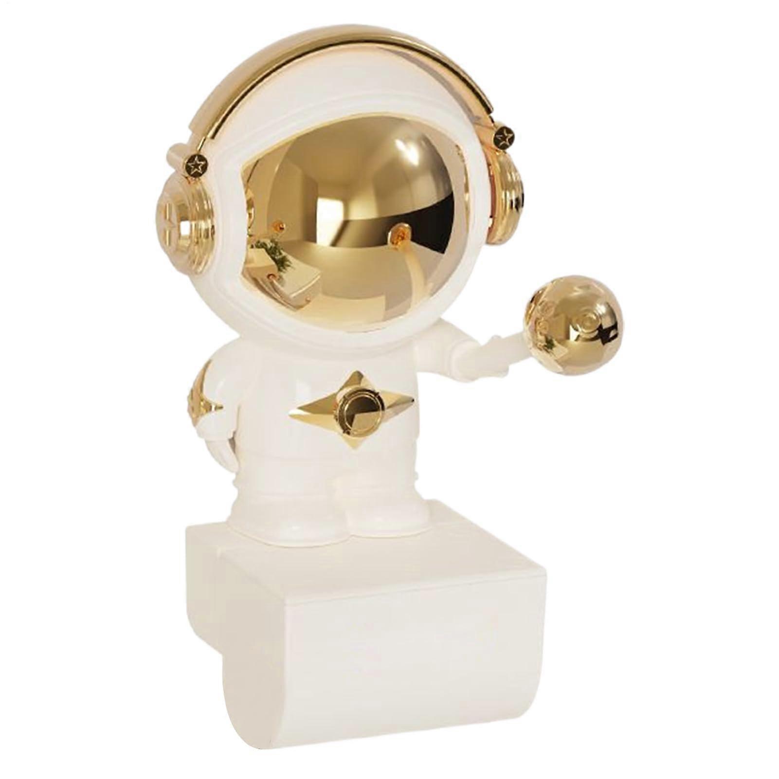 Toothpaste Dispenser - Astronaut Design, Durable Holder for Toothpaste, Hand Cream, and Face Wash for Kids and Adults, Gold Finish