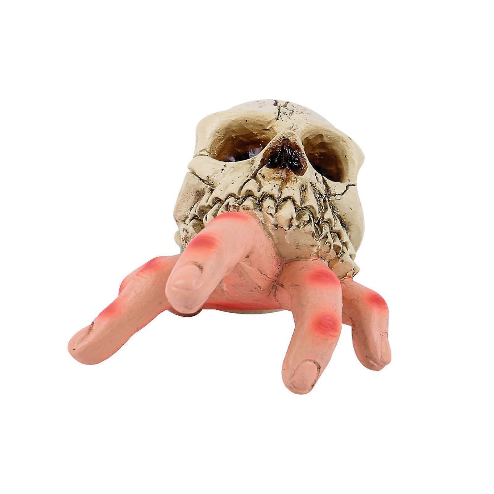 Skull simulation finger ornaments, Halloween skull decorations, skeleton simulation