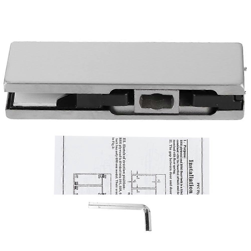 Frameless Glass Door Floor Lock Steel Rotating Bottom Clamp Security Door Closer Spring