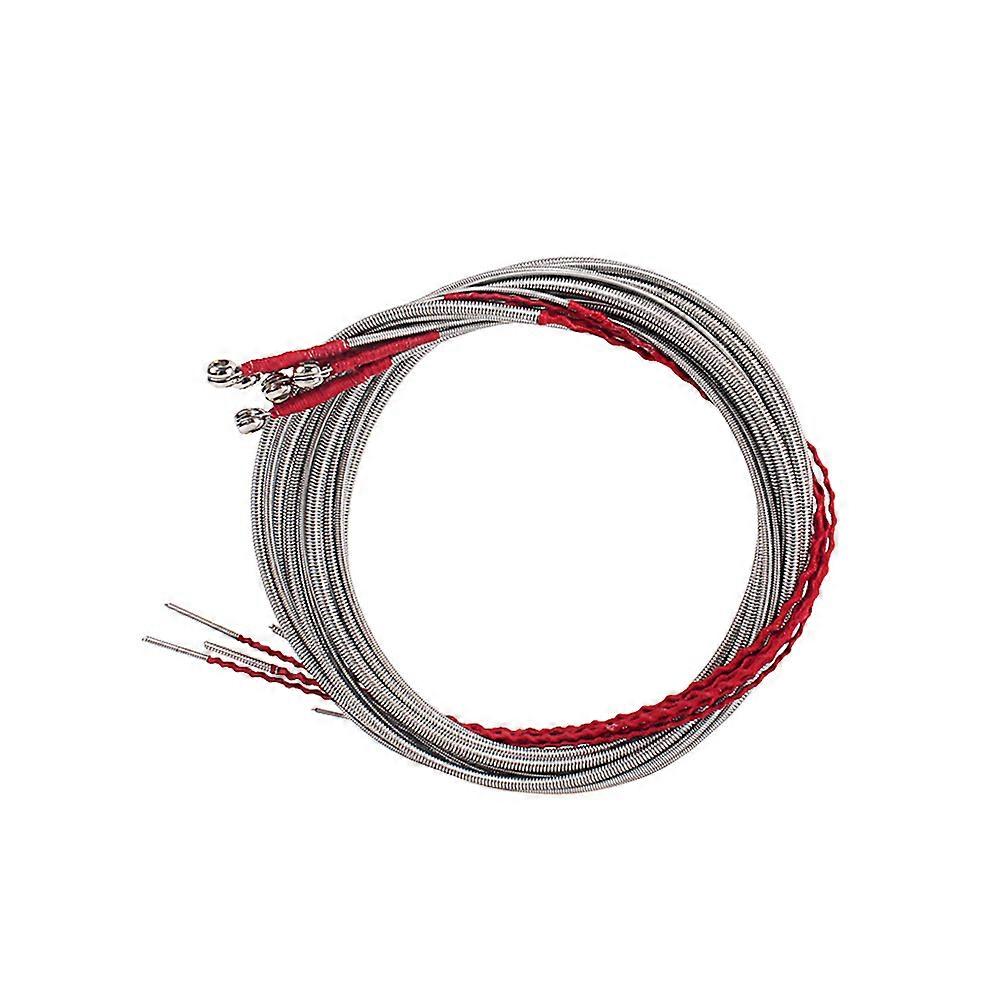 Bass Parts 5pcs Metal Strings for 5 String Bass Instrument Sustained Sound 122cm Silver 5Pcs