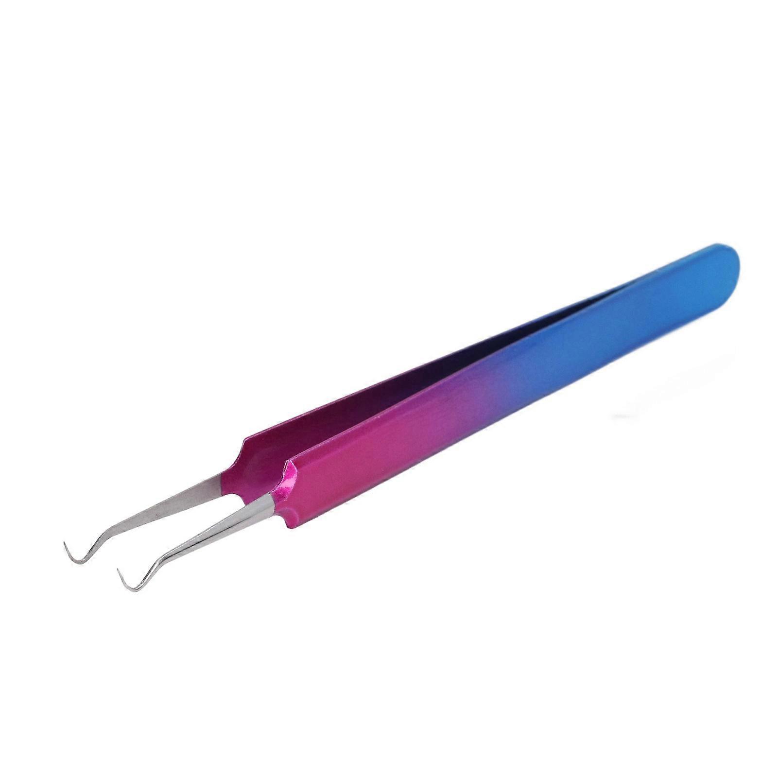 Curved Tip Blackhead Extractor Tweezer Stainless Steel Precise Blemishs Pimple Blackhead Removal Tool