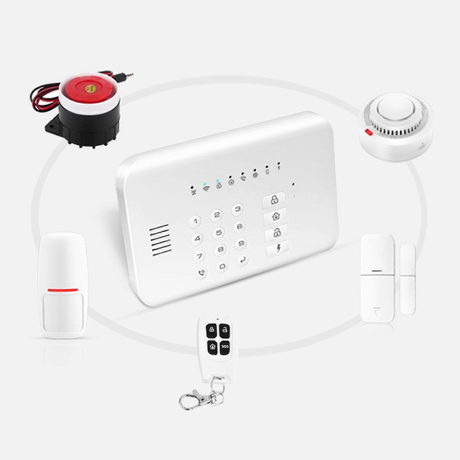 Security Alarm System Kit Auto Dial 2GSM+WiFi Home Security Wireless Alarm System GSM Home Security Alarm System Motion Sensor Door/Window Sensor Rem