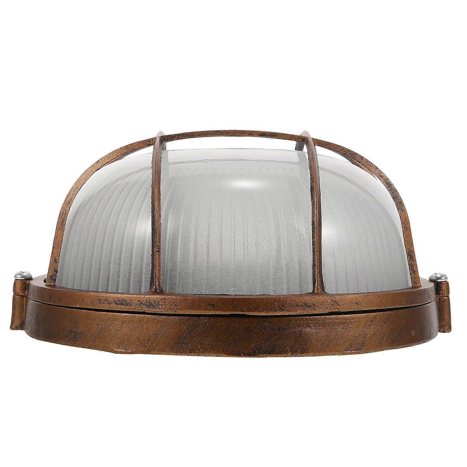 Light Glass Lampshade Aluminium Frame Outdoor Wall Lamp E27 Socket Dustproof Lighting 1Set