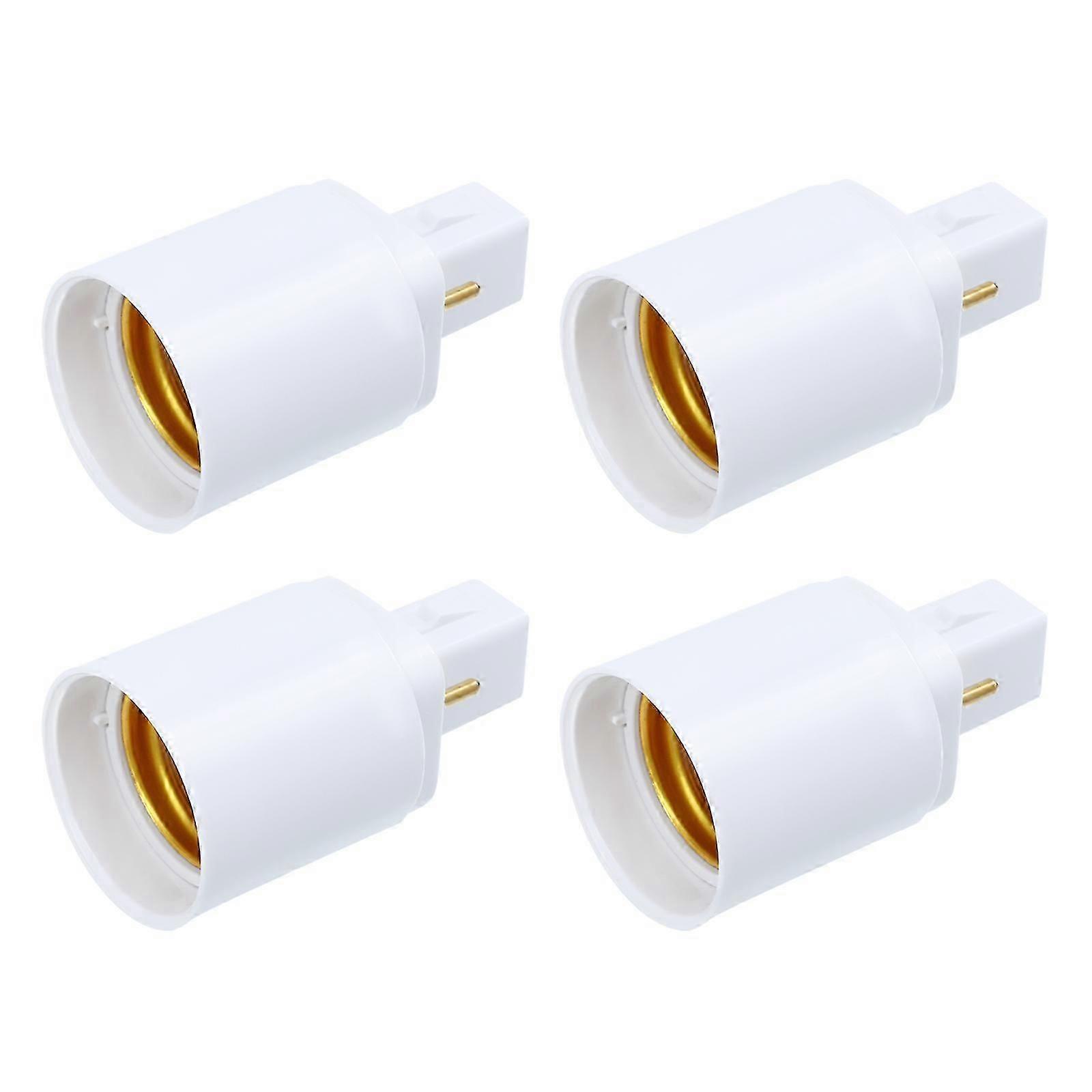 4pcs G24D to E27 2 Pin Bulb Socket Adapter Light Holder