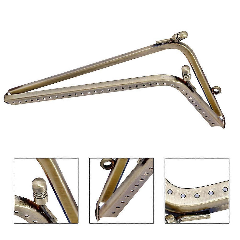 18.5cm Iron Purse Frame L Shape Glossy Coin Bag Lock Clasp for DIY Craft and Bag Making