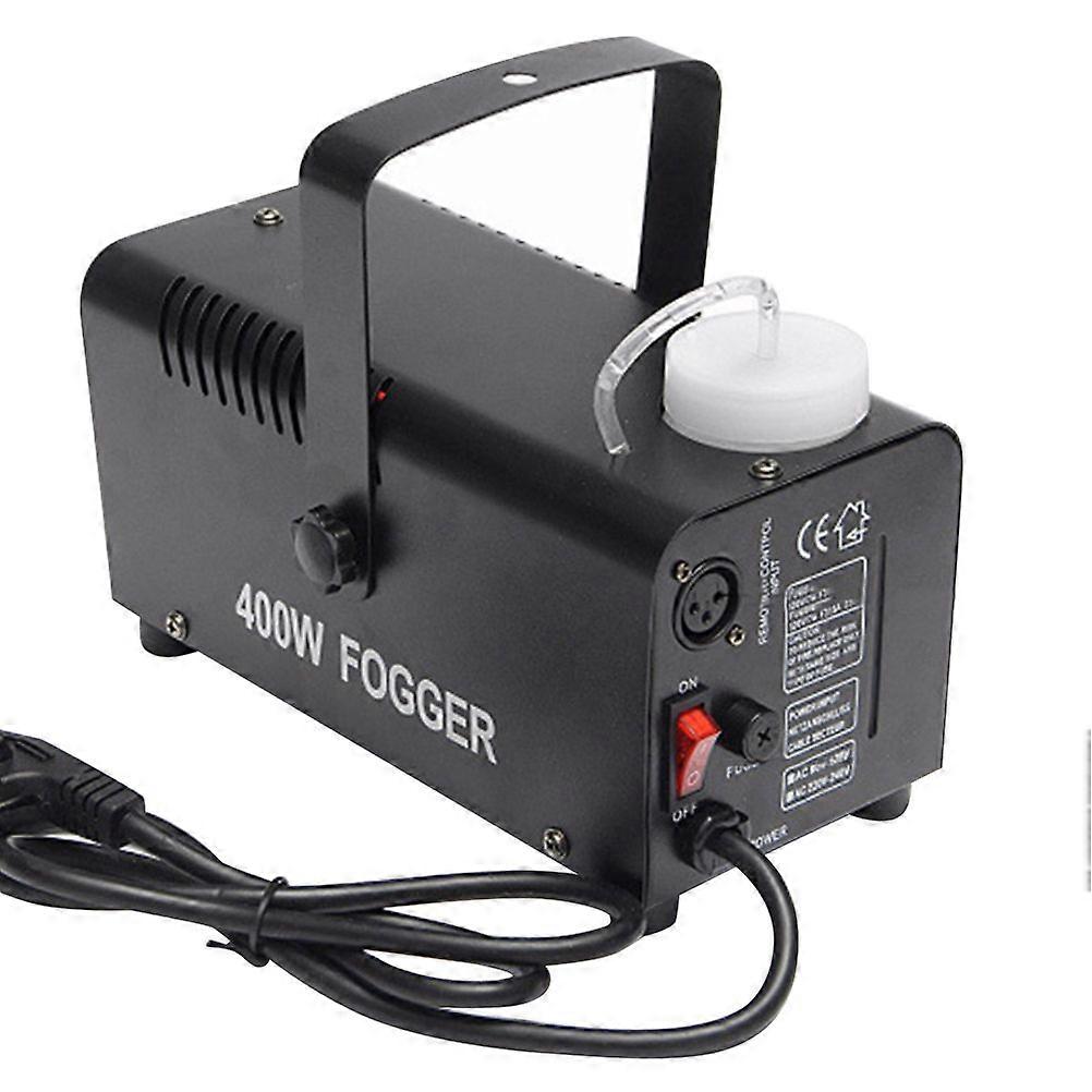 Mini LED RGB Wireless 400W Fog Smoke Mist Machine Effect Disco DJ Party LED Fogger Smoke Ejector (UK Plug)