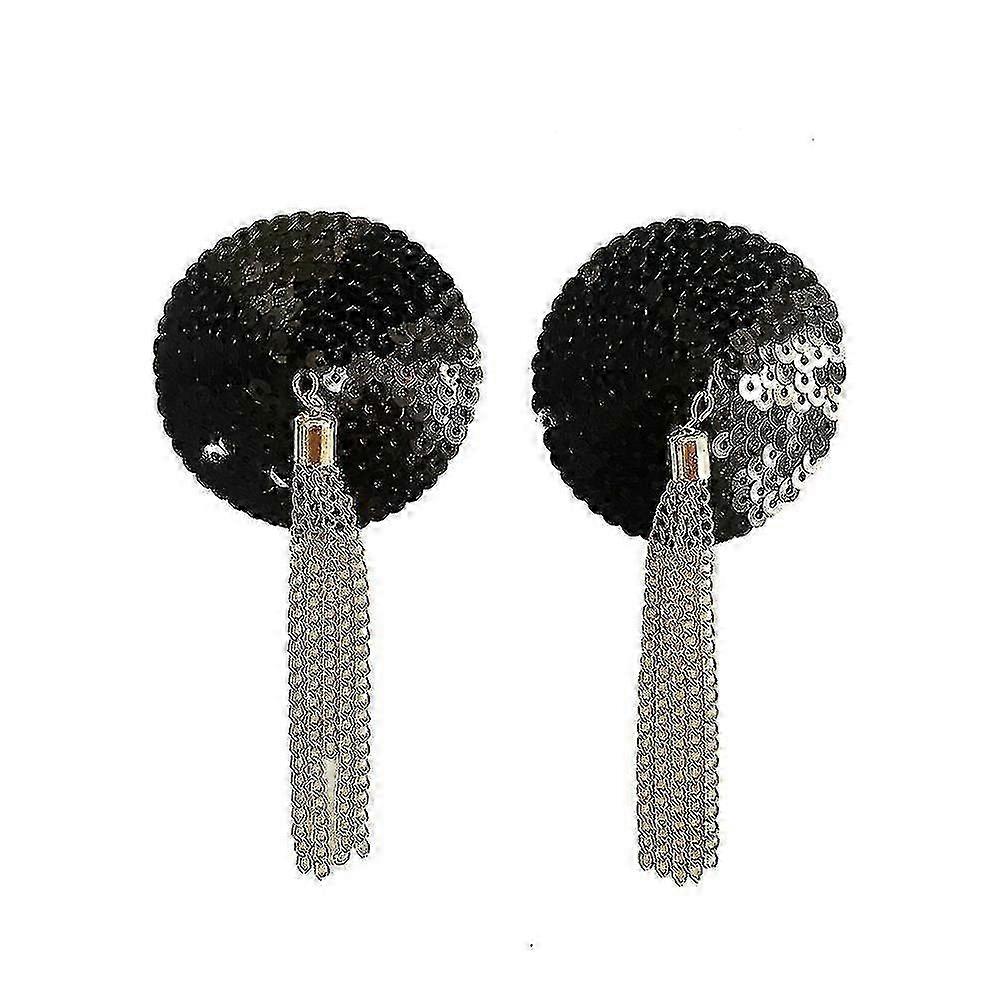 Shiny Sequines Niplle Huse pentru femei Reutilizabile Silic Pasties Rave Petale 2pcs