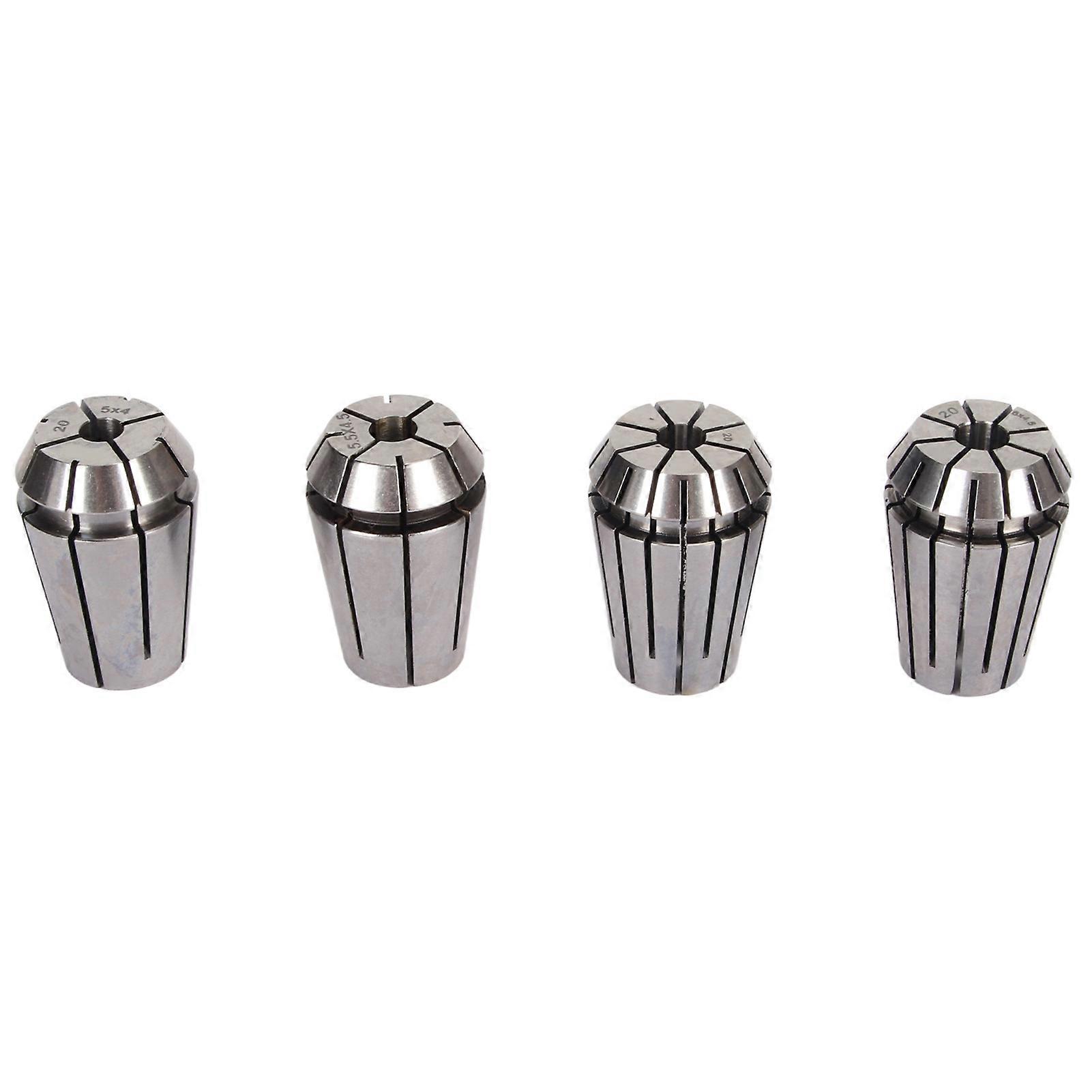 4Pcs 4 Jaw Collet Chuck CNC Engraving Machine High Carbon Steel Lathe Milling Spring Collet Chuck