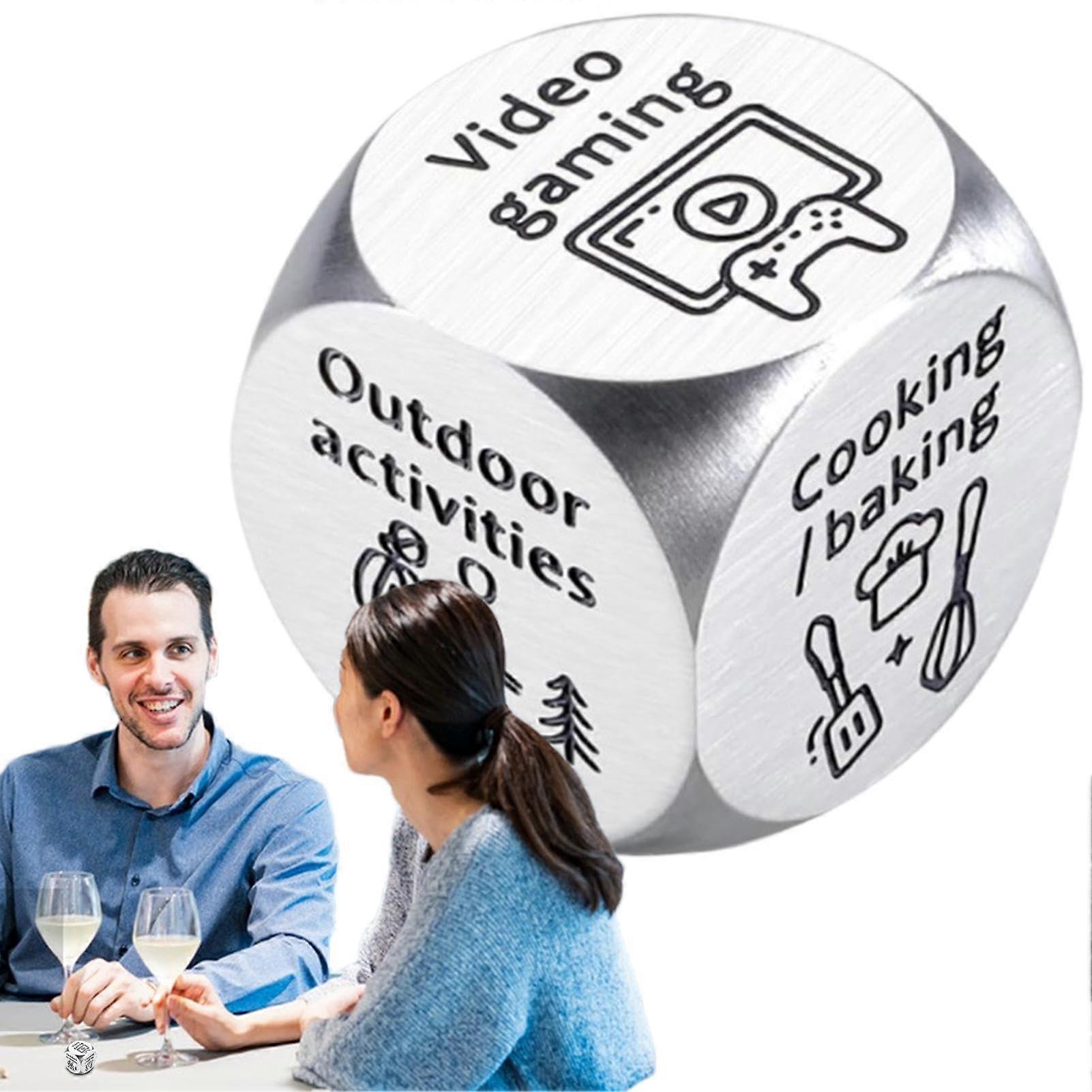 Decision Dice Game For Couples, Date Night Activity, Engaging Creative Steel Dice, Couple Game Accessory JC262