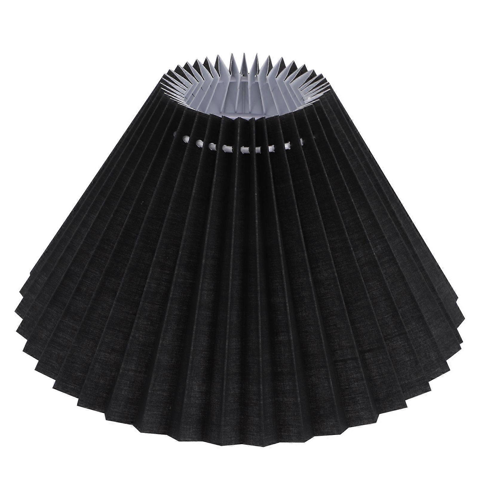Black Fabric Lampshade for Bedroom Tabletop Lamp Decoration 1 Set
