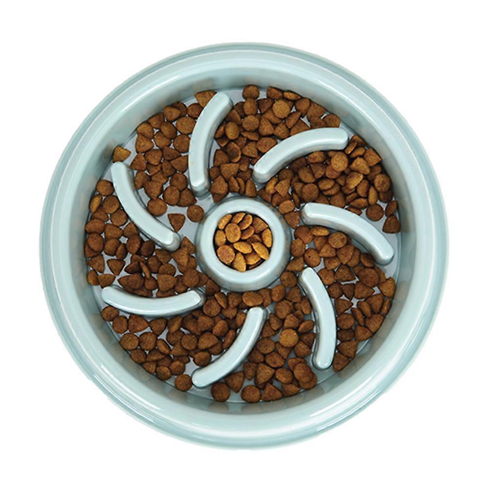 Puppy Cat Slow Feeder Bowl Blue 20.8 x 20.8 x 5cm Reduces Bloat 1Set