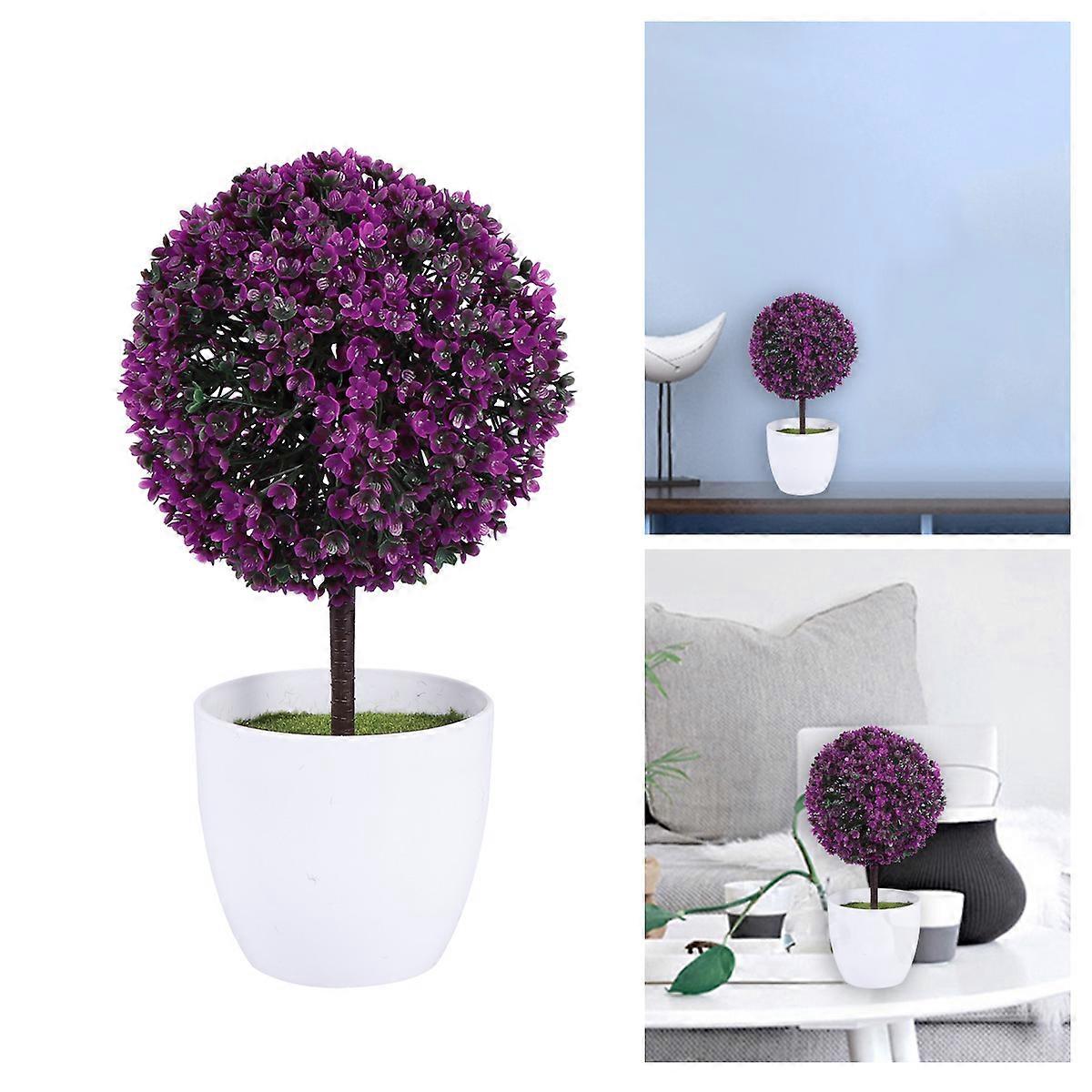 Houseplant Topiary Artificial Plants Ball for Factories 4.7×4.7×9.1in Elegant Style 1Pack