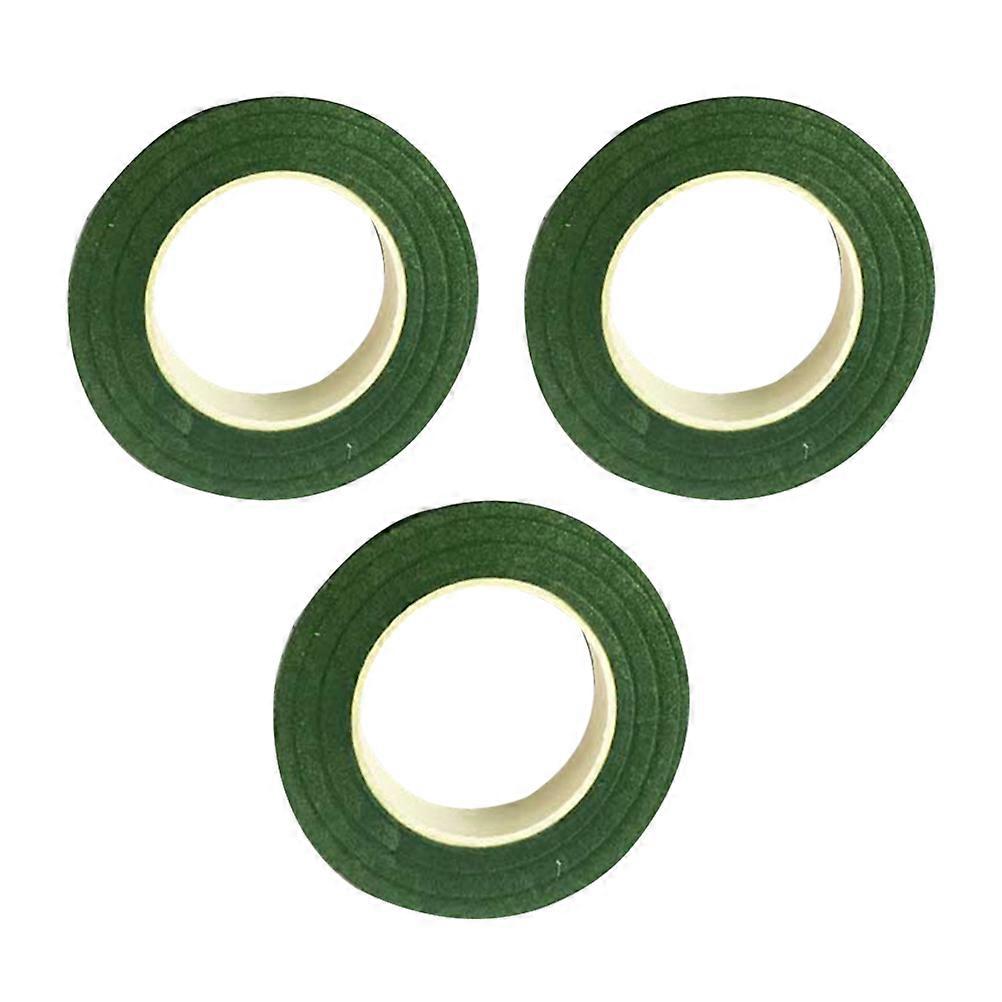 Green Floral Tape for DIY Use Ideal for Flower Arrangement Craft Projects and Gift Wrapping 3 Rolls 27M