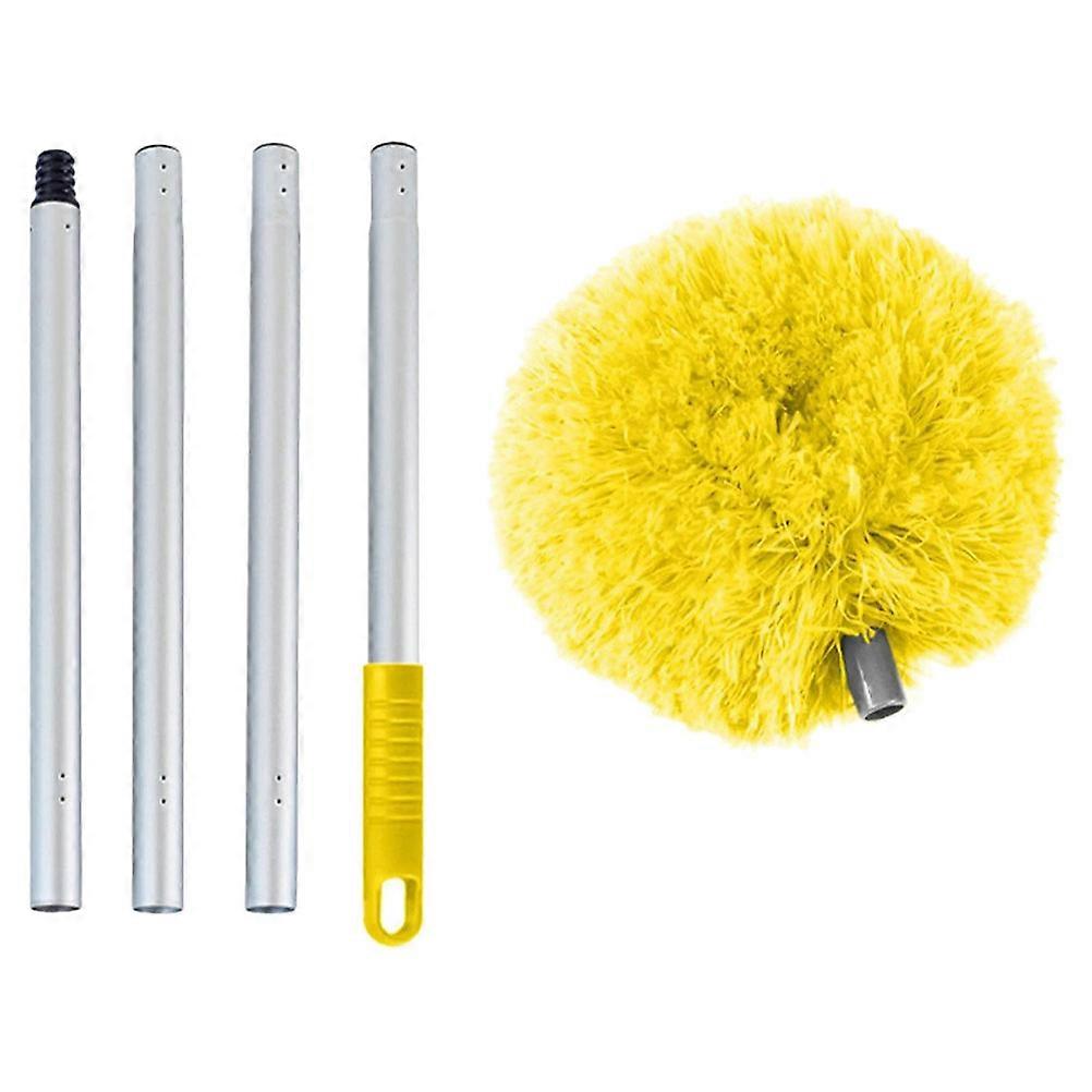Multi Functional Ceiling Fan Duster with Detachable Washable Head and Aluminum Extension Pole for Easy Indoor Cleaning of Walls, Furniture, and